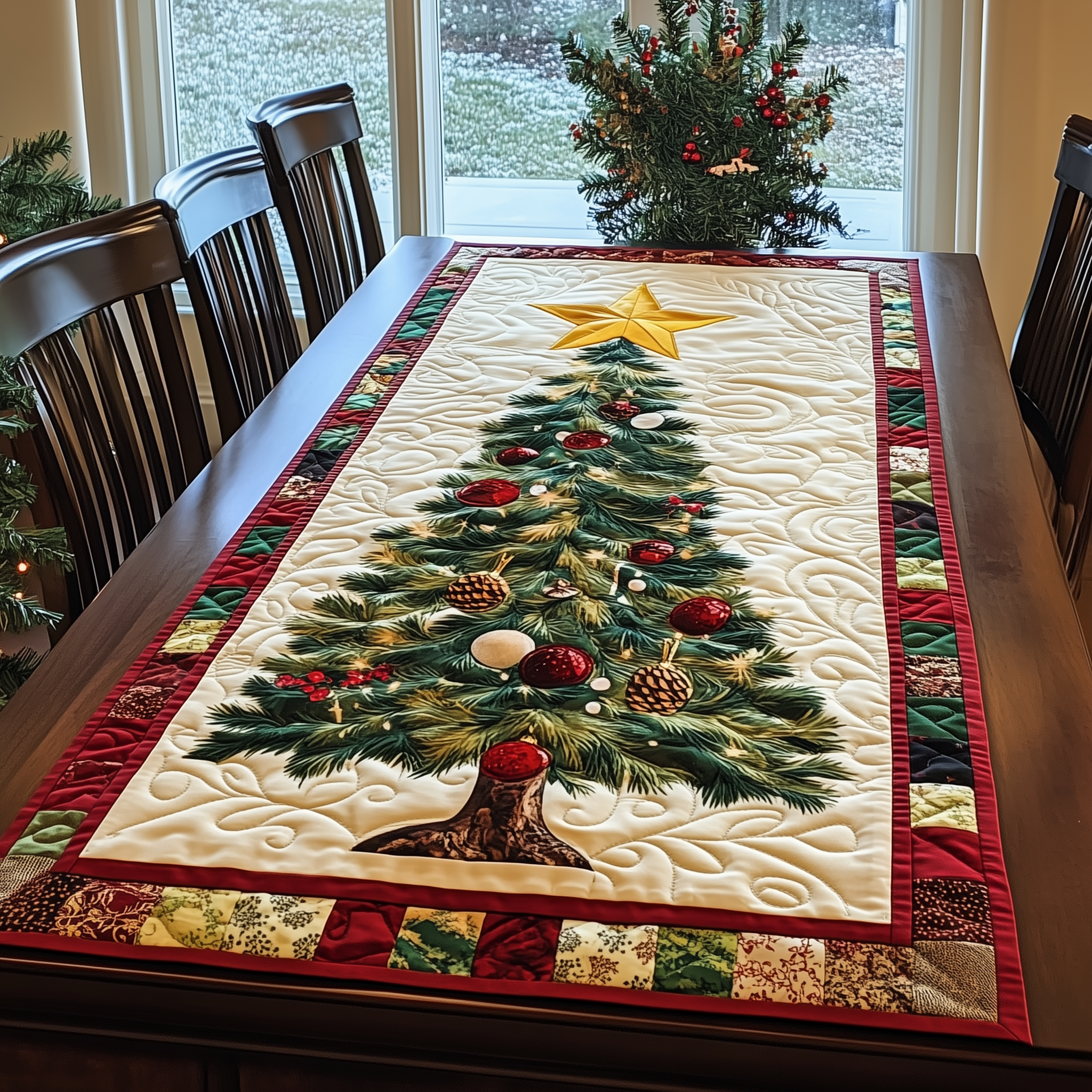 Christmas Tree Quilted Table Runner Table Runners For Christmas Nice Family Christmas Gifts