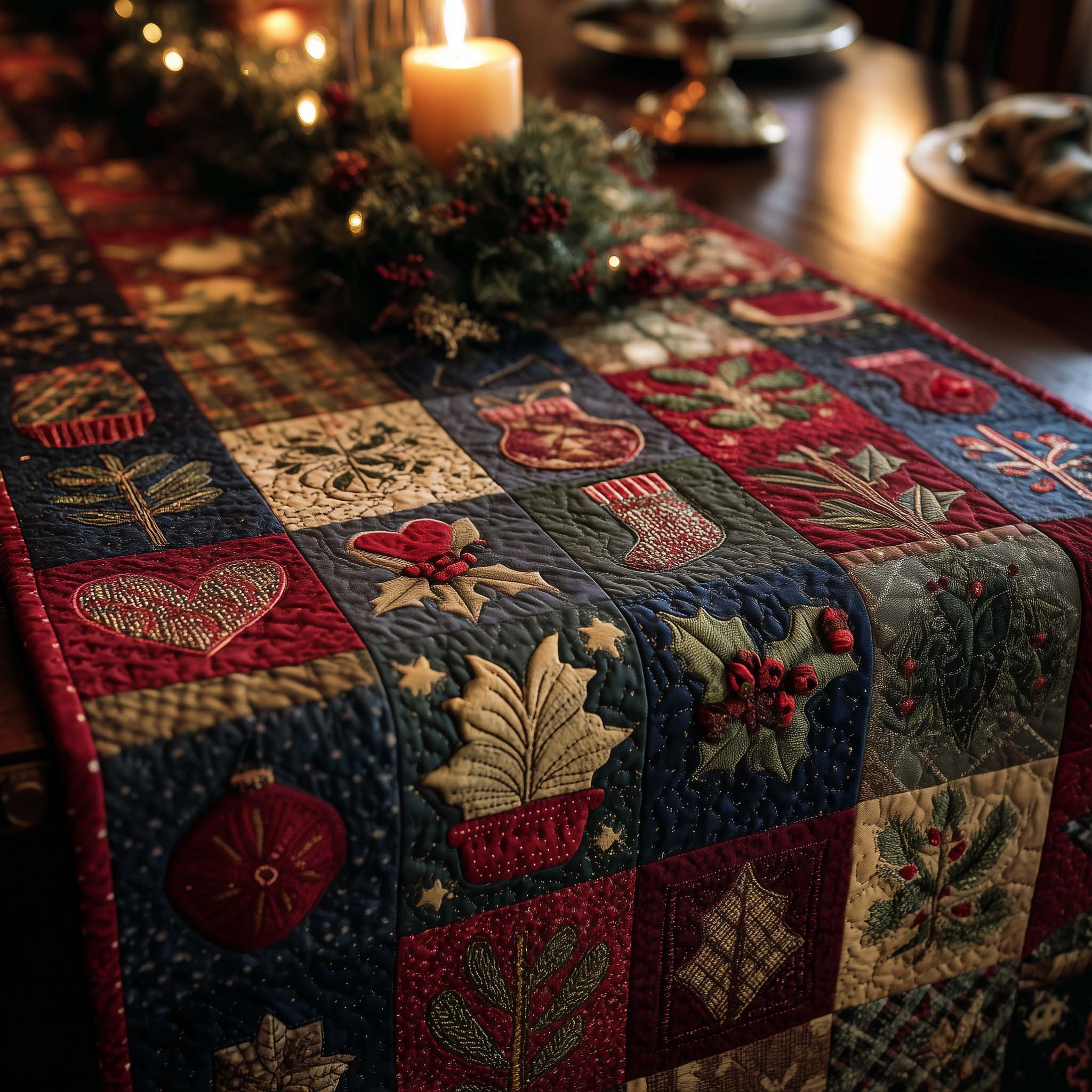 Christmas Vibe Quilted Table Runner Elegant Christmas Table Runners Gifts To Give Mother In Law For Christmas