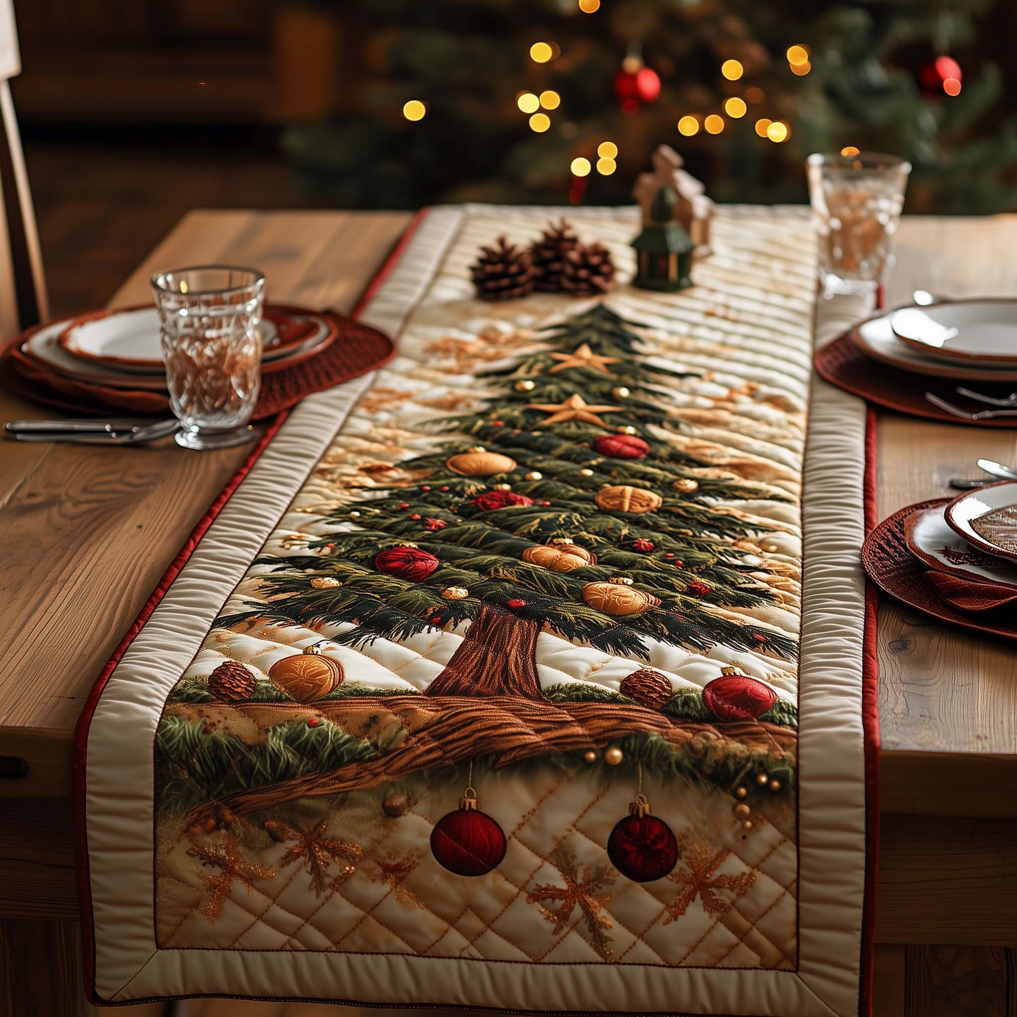 Classic Beauty Quilted Table Runner Elegant Holiday Table Runners Family Ideas For Christmas Gifts