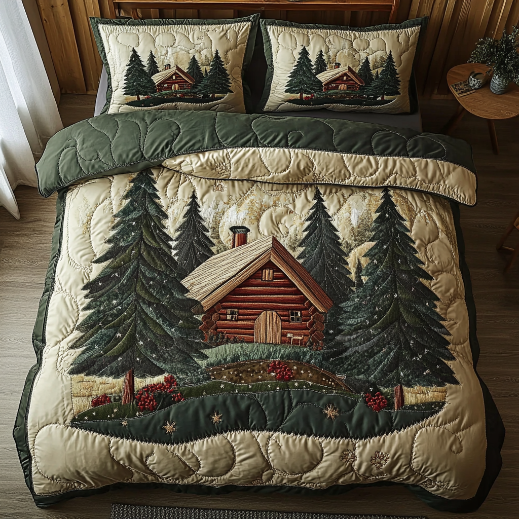 Classic Log Cabin Quilted Bedding Set Best King Sheets Gifts For Family
