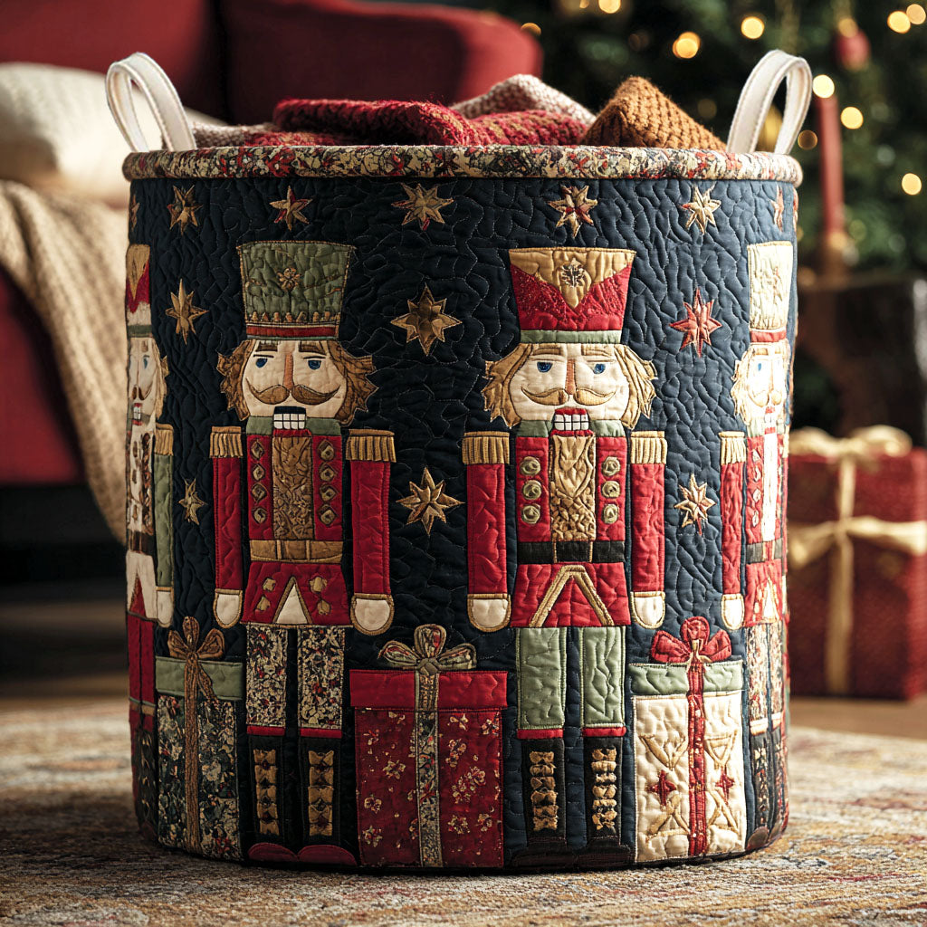 Classic Nutcrackers Quilted Laundry Basket Room Decor Gifts To Give Mother In Law For Christmas