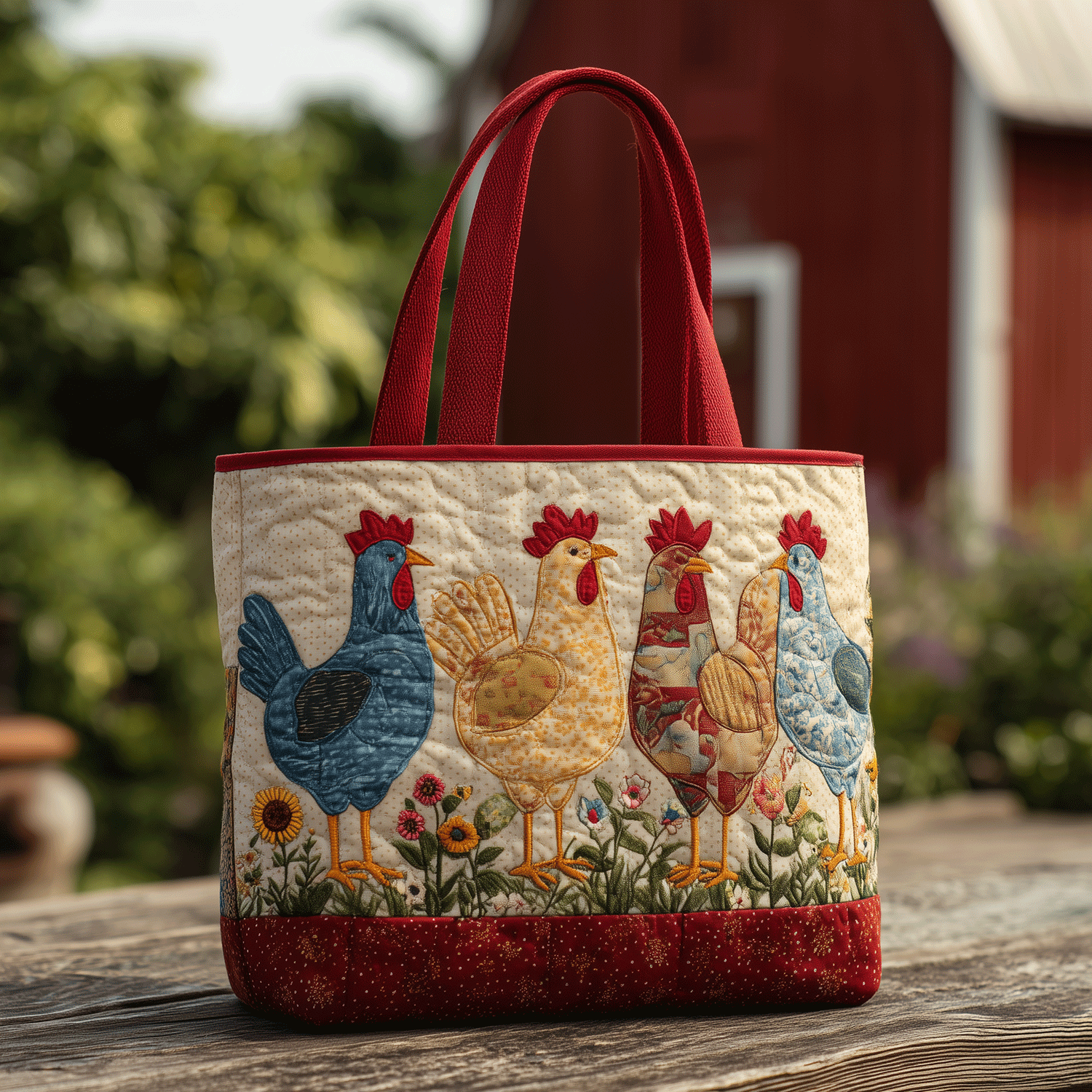 Cluck Club Quilted Tote Bag Best Shoulder Tote Bag Mother's Day For Grandma