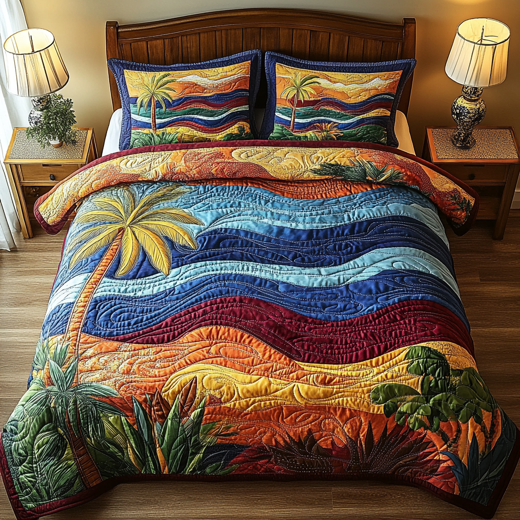 Coastal Breeze Quilted Bedding Set Bed Decorations Best Gifts For The Beach Lover