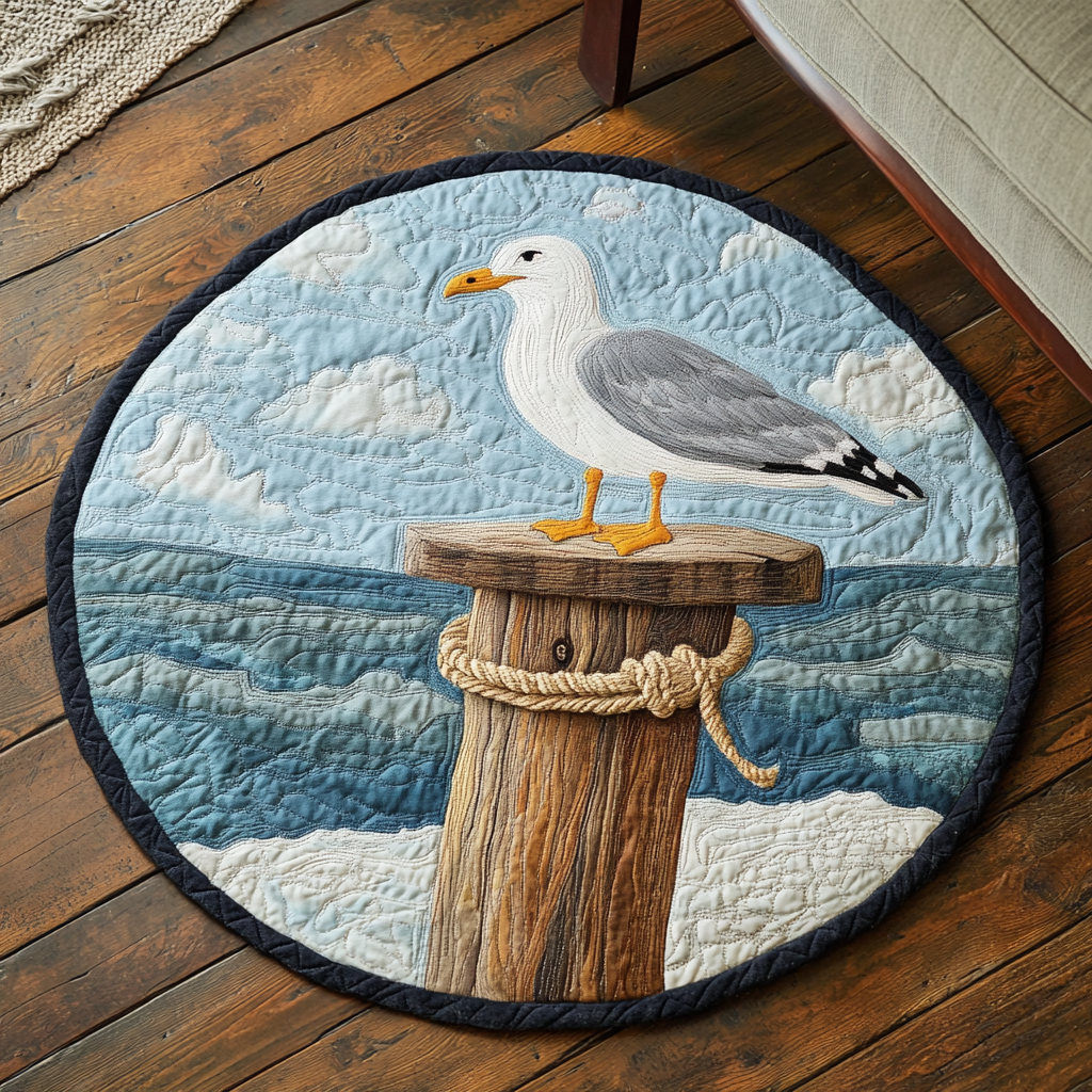 Coastal Flight Quilted Round Mat Round Carpet Rugs For Sale Cool Gifts For Dad