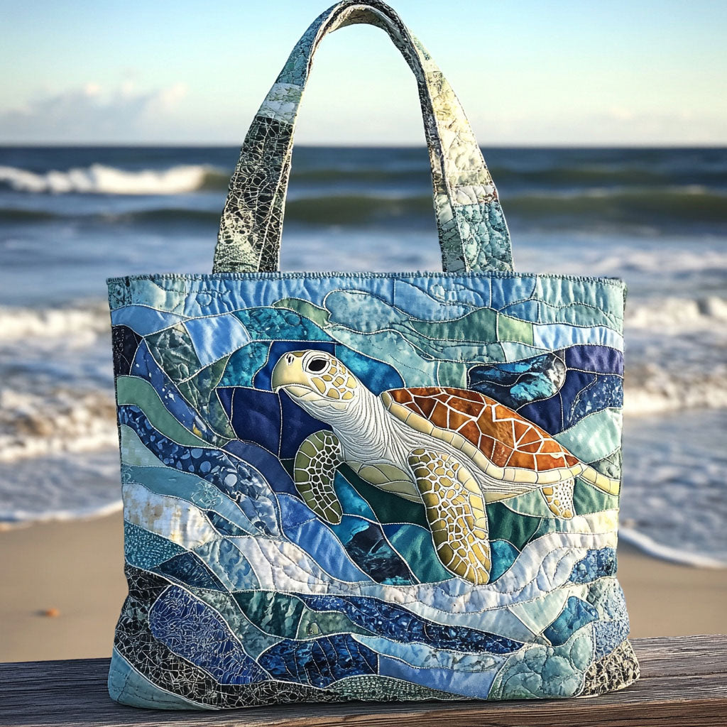 Coastal Trekker Quilted Tote Bag Perfect Shoulder Bag Gift For Boyfriends Mom