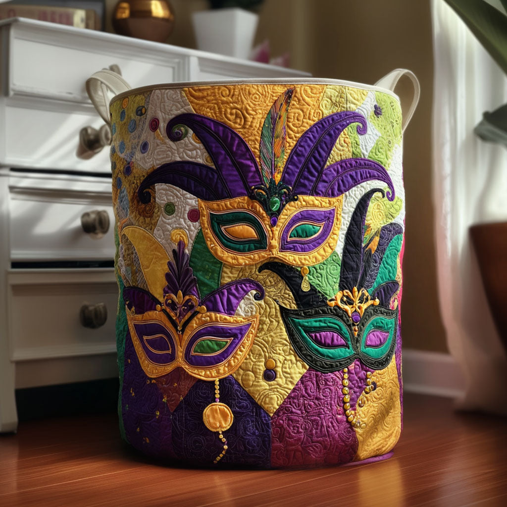 Color Carnival Quilted Laundry Basket Best Laundry Hamper Mardi Gras King And Queen Gifts