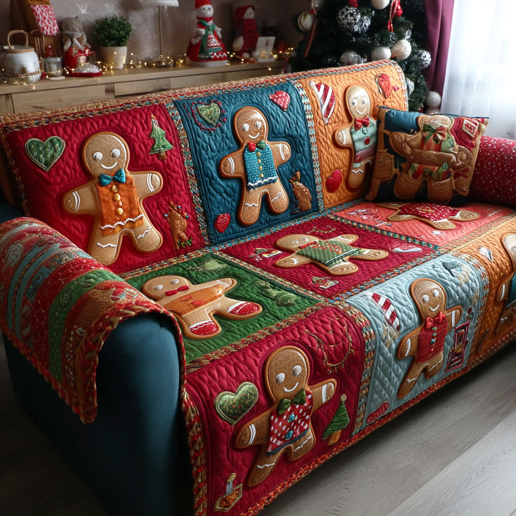 Cookie Friends Quilted Sofa Cover Santa Sofa Cover Christmas Ideas For Women