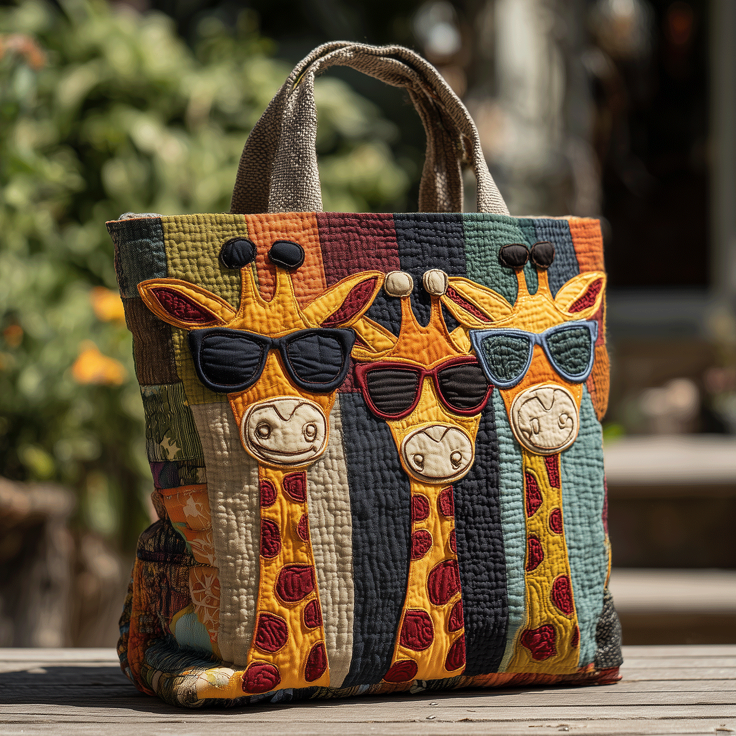 Cool Giraffe Quilted Tote Bag Best Tote Handbags Useful Gifts For Mom