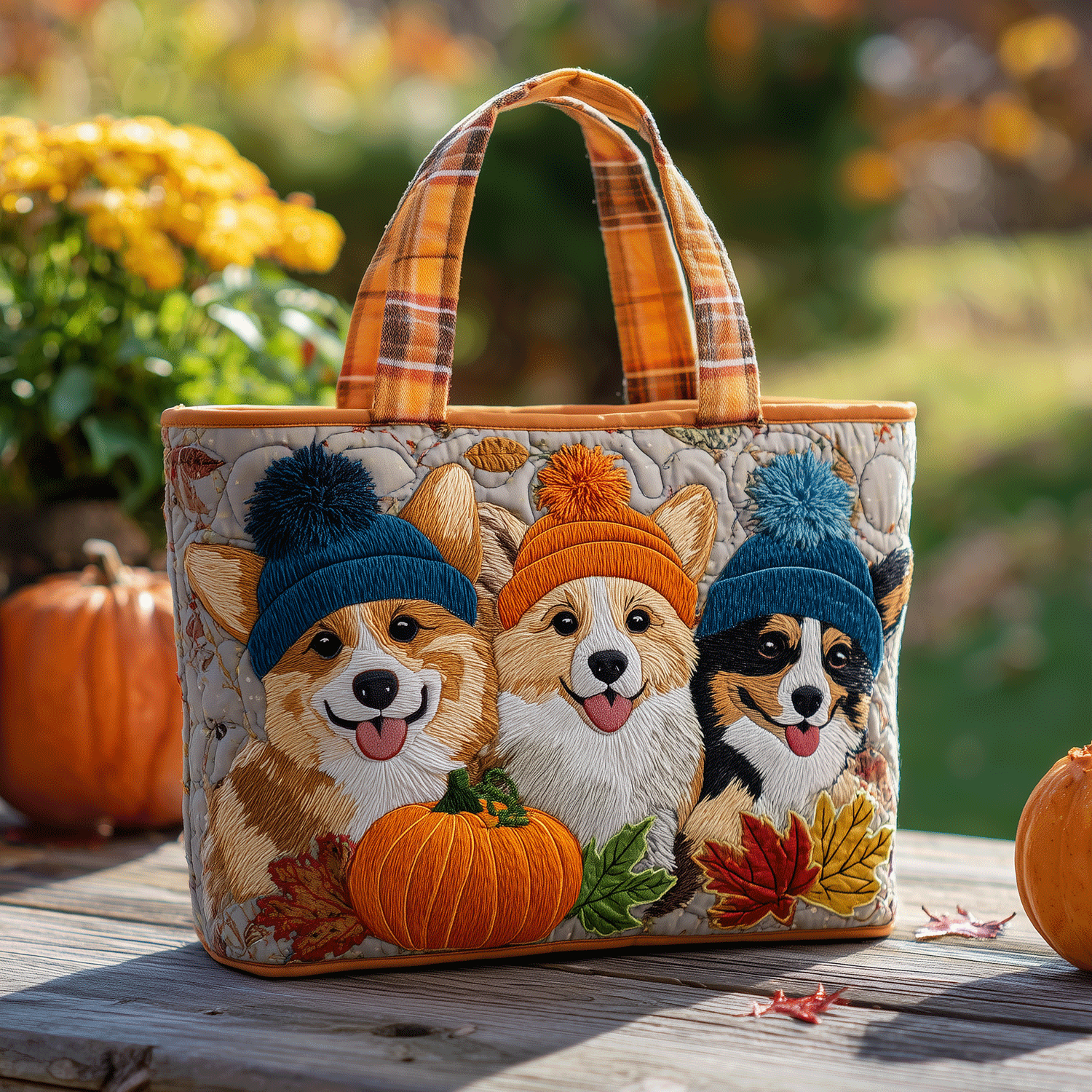 Corgi Cutie Quilted Tote Bag Shoulder Bags For Women Awesome Birthday Gift Ideas