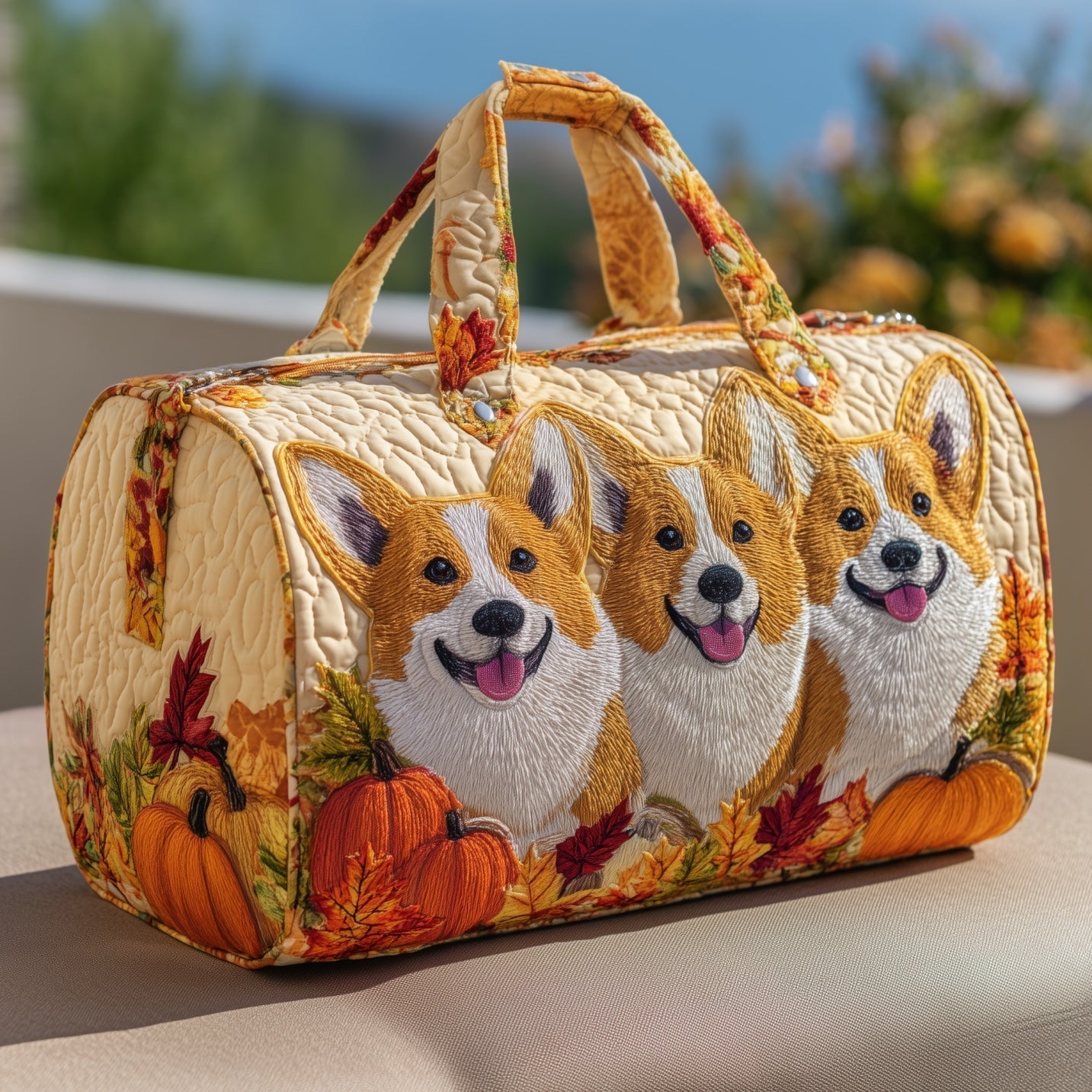 Corgi Joy Quilted Duffle Bag Target Duffle Bag Gift For Mother On Mother's Day