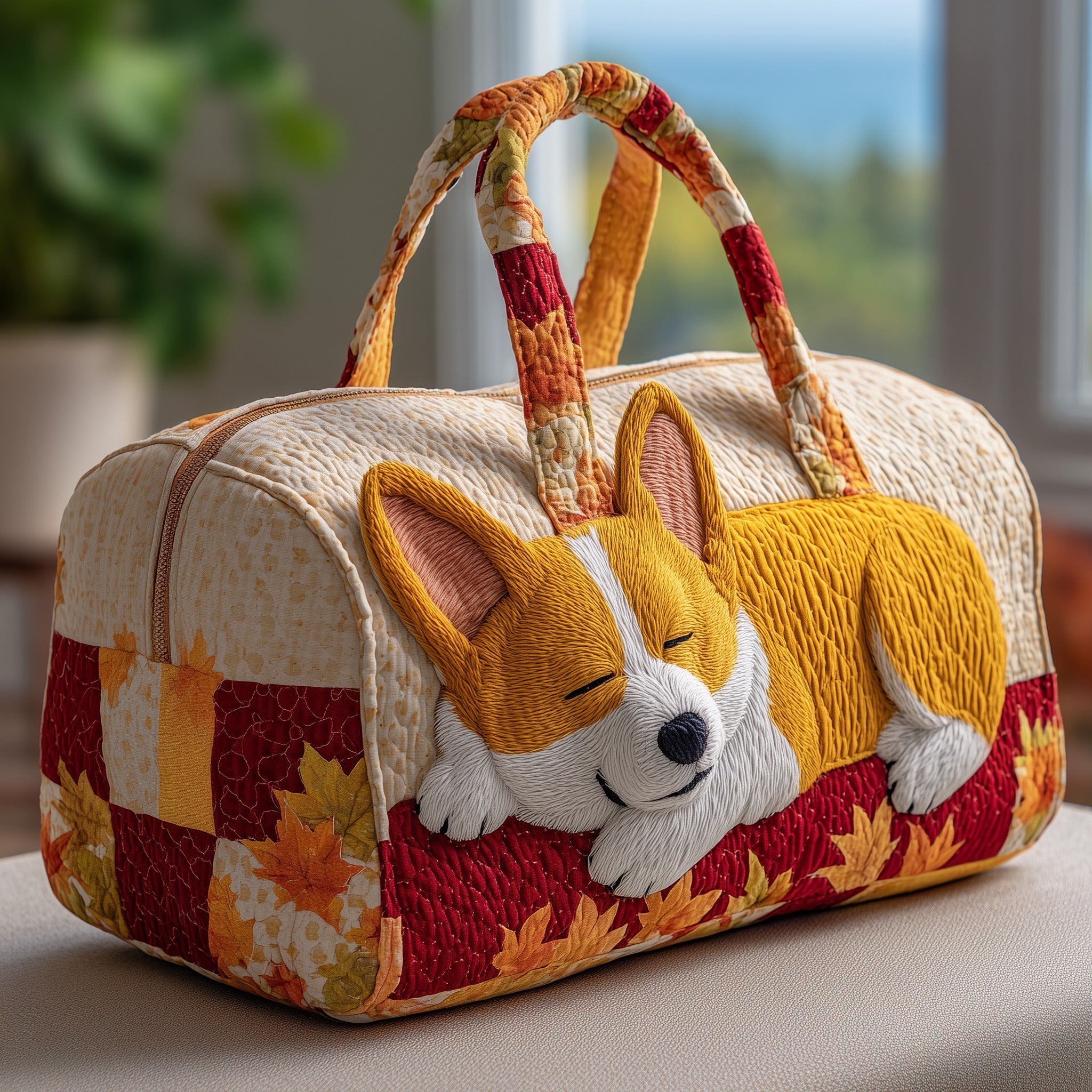 Corgi Nap Quilted Duffle Bag Duffel Bag Large Travel Gift Ideas For Mom In Law