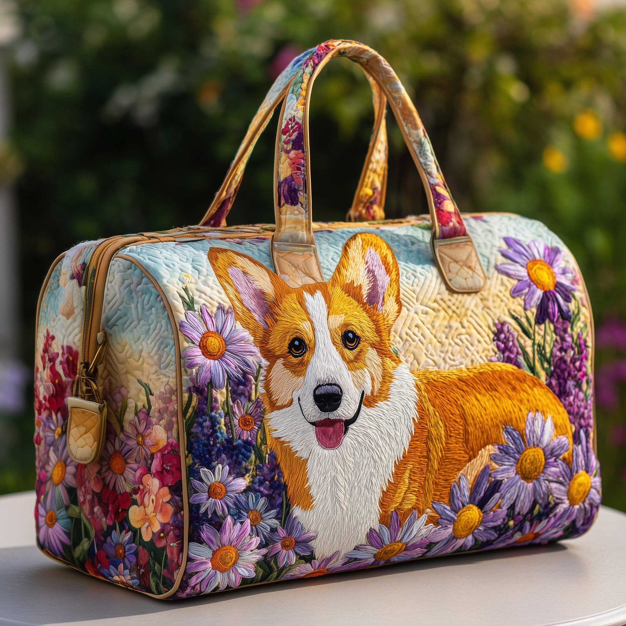 Corgi Quilted Duffle Bag Best Duffle Bags For Travel Moms Day Gift