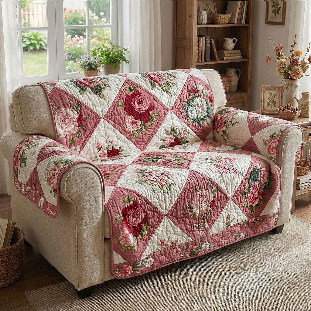 Cottage Bloom Haven Quilted Sofa Cover Sofa Couch Slipcover Best Easter Themed Gifts