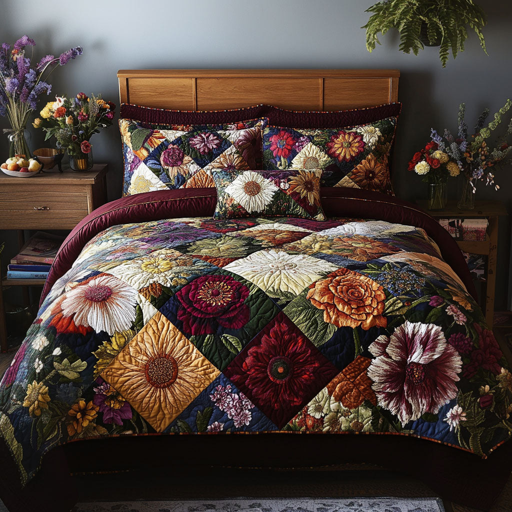 Country Bloom Quilted Bedding Set Best Queen Sheets Cool Gifts For Dad
