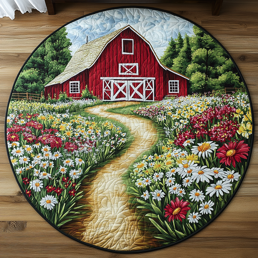 Country Bloom Quilted Round Mat Round Mats For Sale Best Birthday Gifts For Mothers