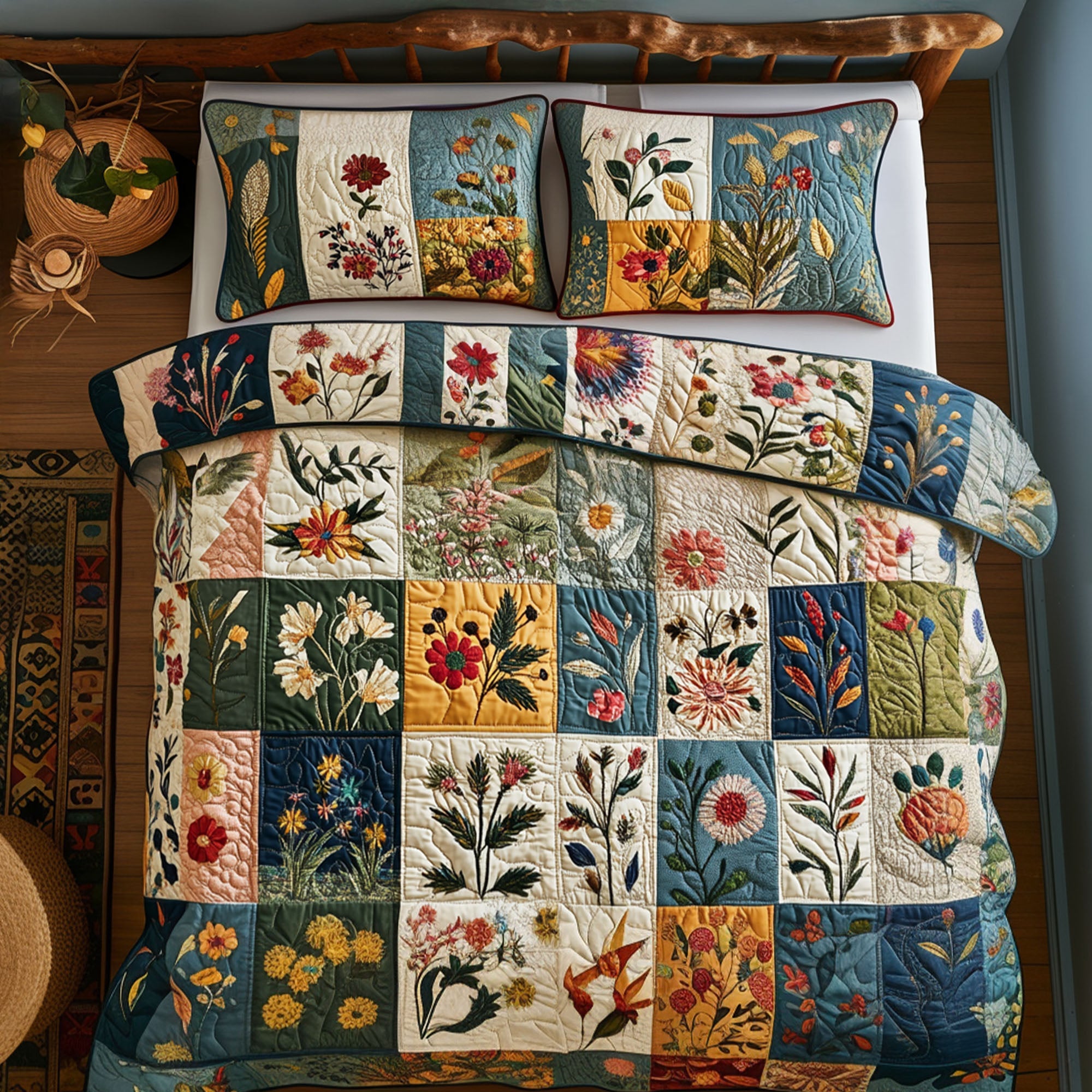 Country Bouquet Quilted Bedding Set Best King Bedding Sets Great Gifts For Mom