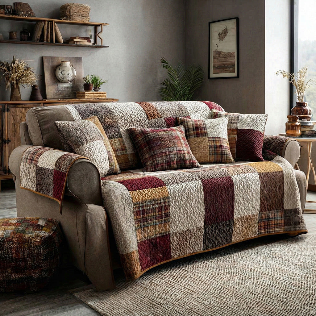 Country Home Quilted Sofa Cover Home Decorattions Best Family Gifts