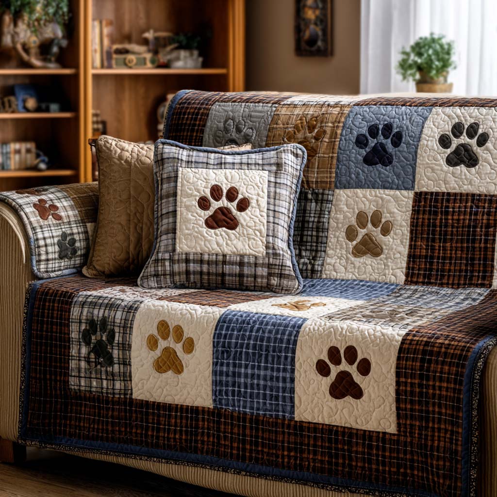 Country Paw Quilted Sofa Cover Best Sofa Covers Dog Themed Gifts
