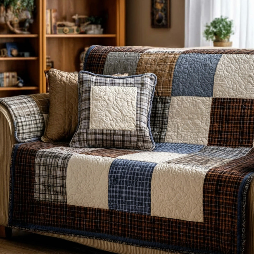 Country Paw Quilted Sofa Cover Living Room Decor Gifts For Friends