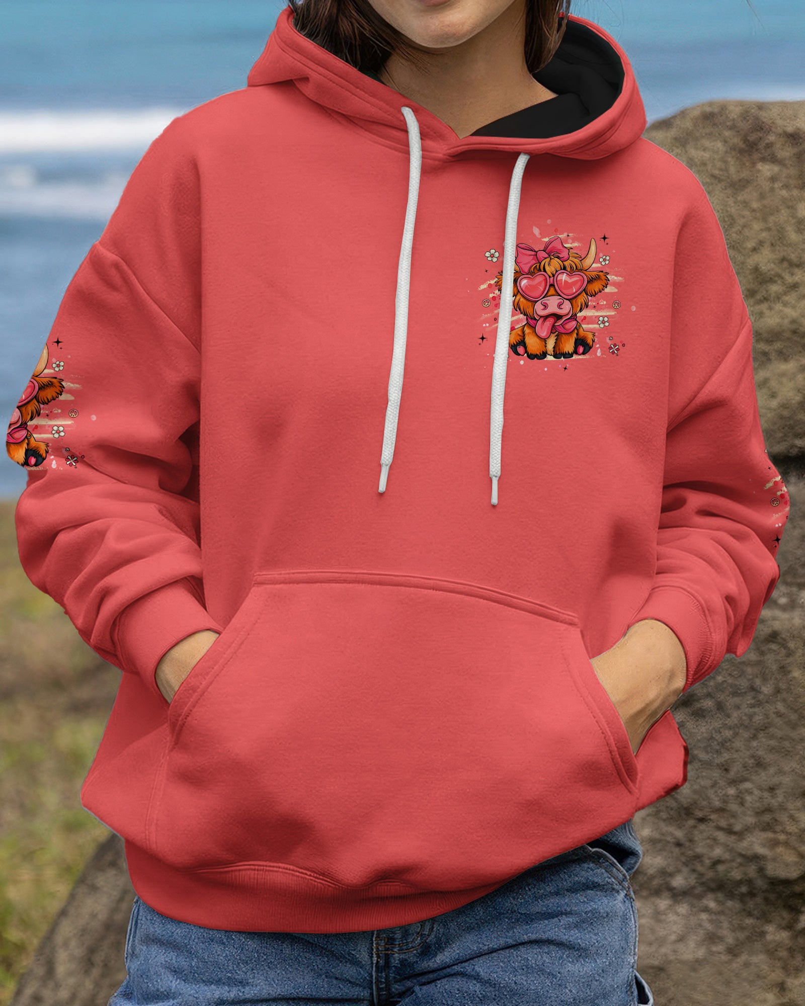 Cow Apparently I Have An Attitude Hoodie Cute Cow With Heart Glasses Merch Gift For Girlfriend