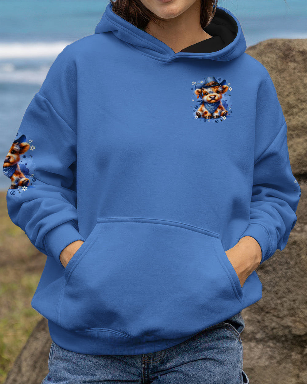 Cow Apparently I Have An Attitude Hoodie Cute Cowboy Cow Pullover Gift For Her - Image 2