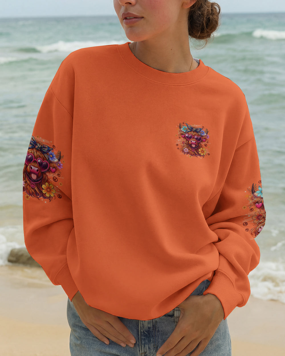 Cow Apparently I Have An Attitude Sweatshirt Cow With Heart Sunglasses Flowers Gift For Farm Lover