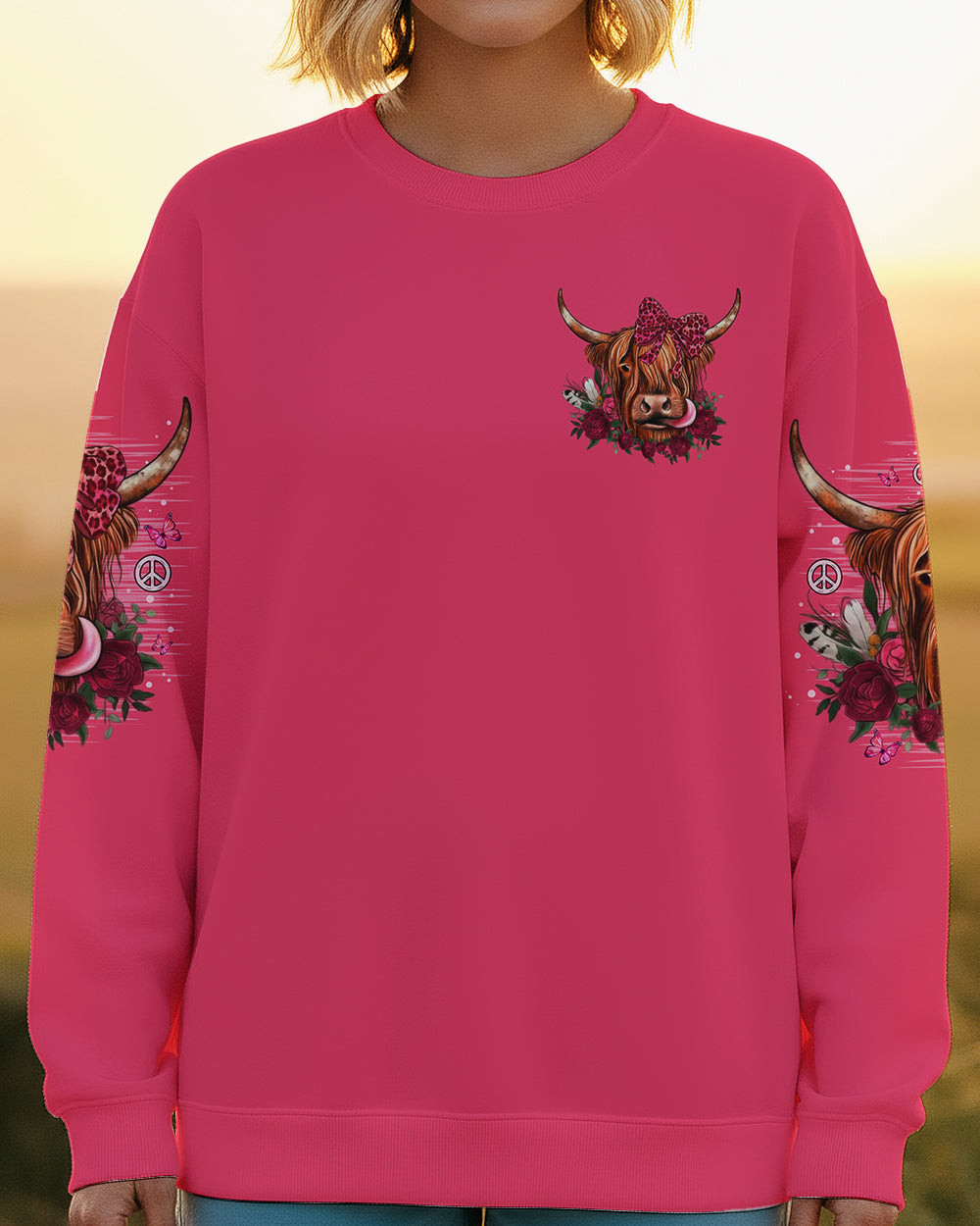 Cow Apparently I Have An Attitude Sweatshirt Sassy Cow With Pink Bow Roses Gift For Sisters