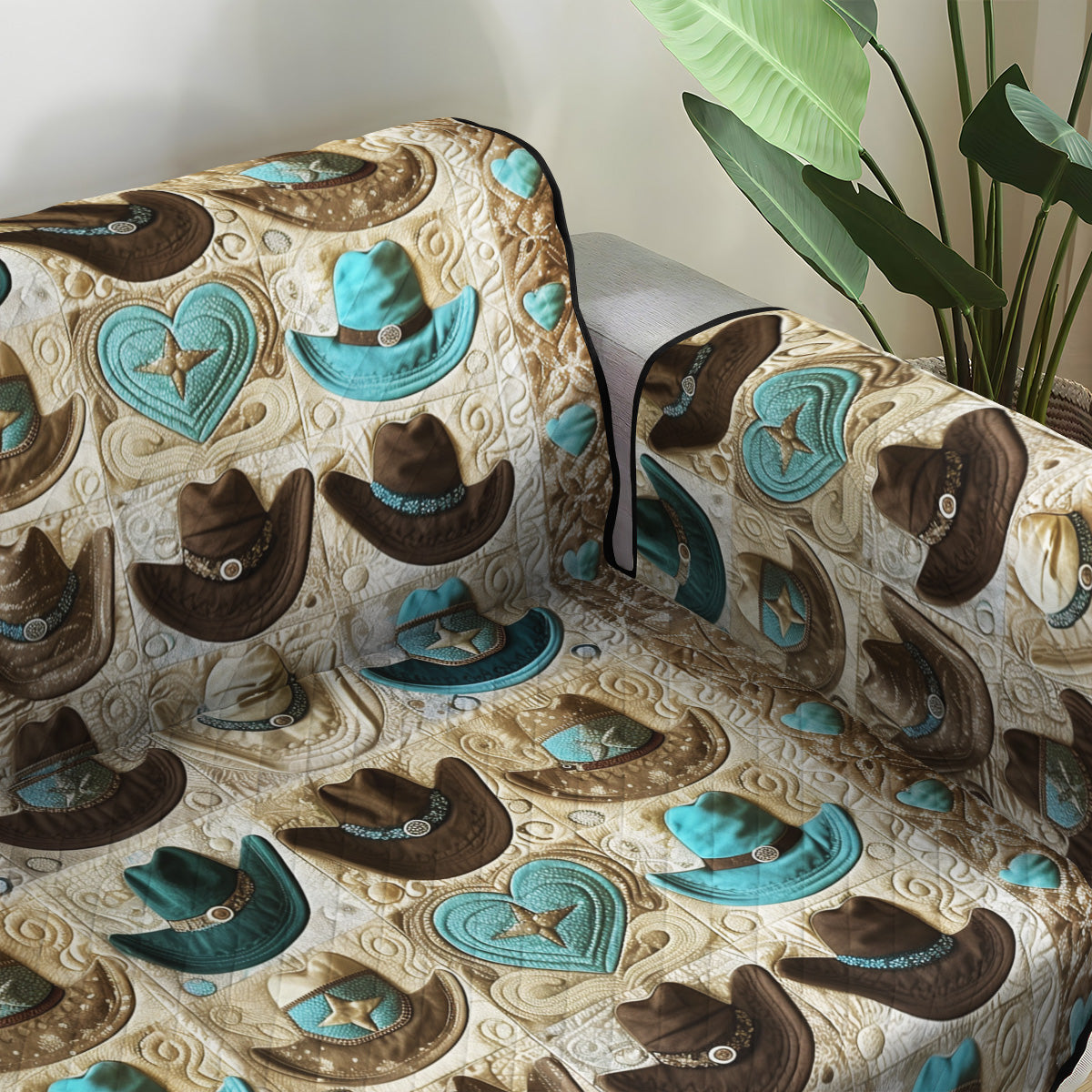 Cowboy Charm Quilted Sofa Cover Slipcover Sofa Cowboy Related Gifts