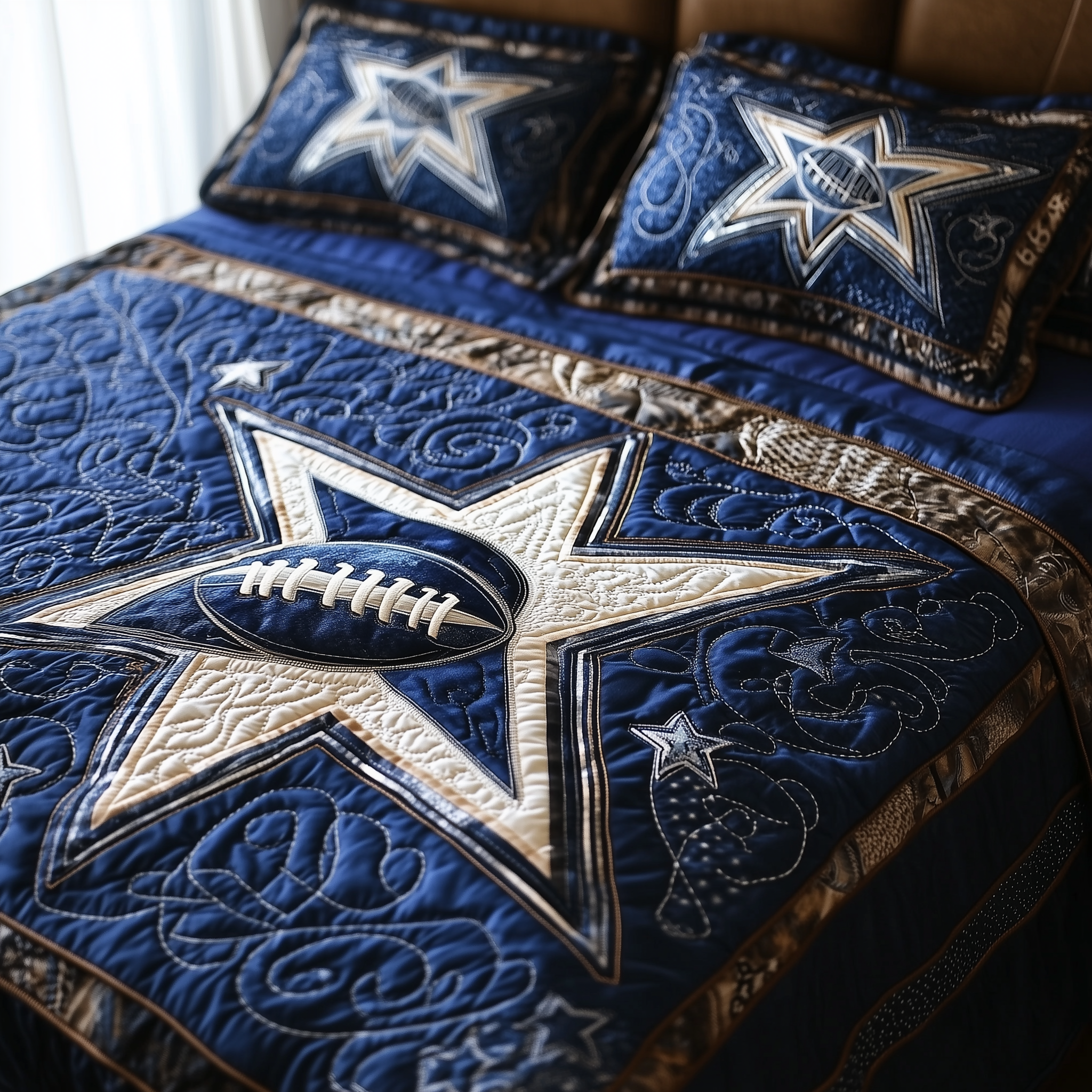 Cowboy Star Quilted Bedding Set Boho Bedroom Ideas Great Father's Day Presents