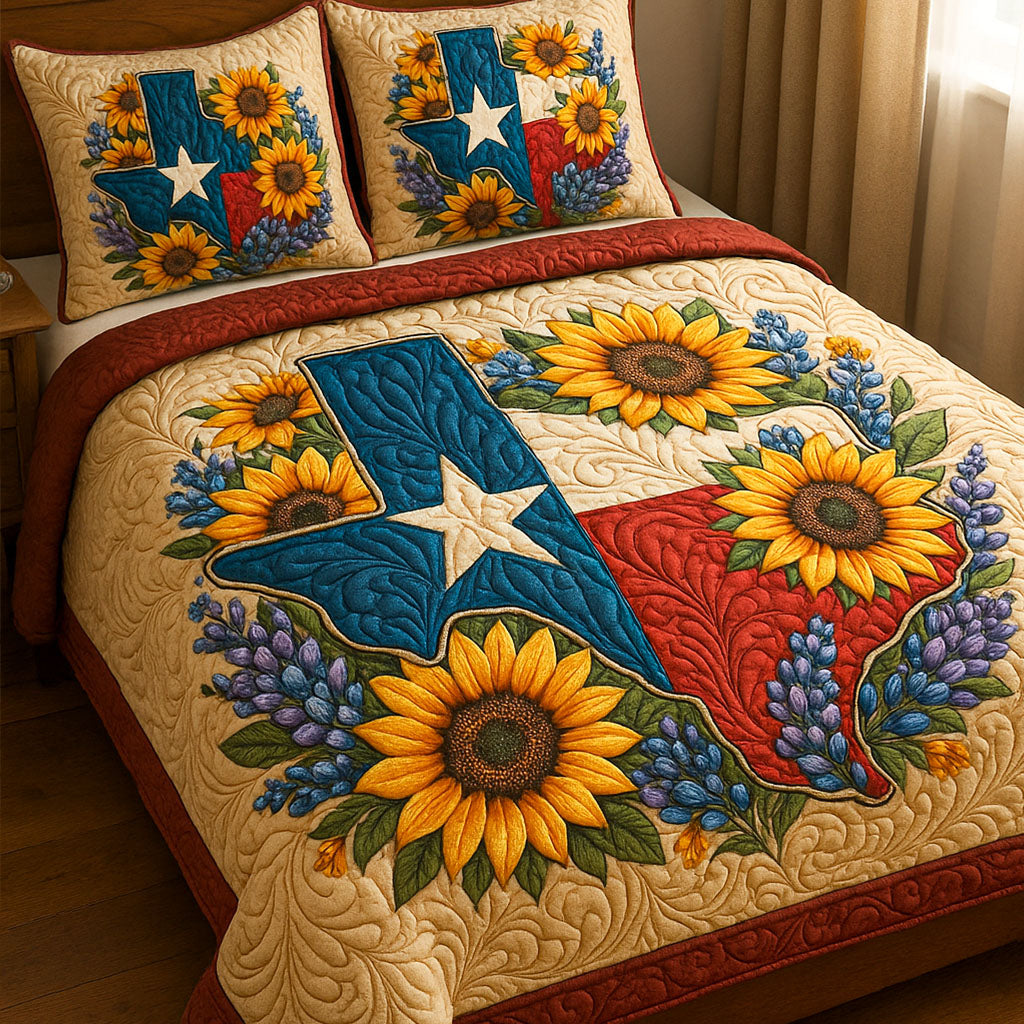 Cowboy State Quilted Bedding Set Cute Bed Sheets Texas Gifts Online