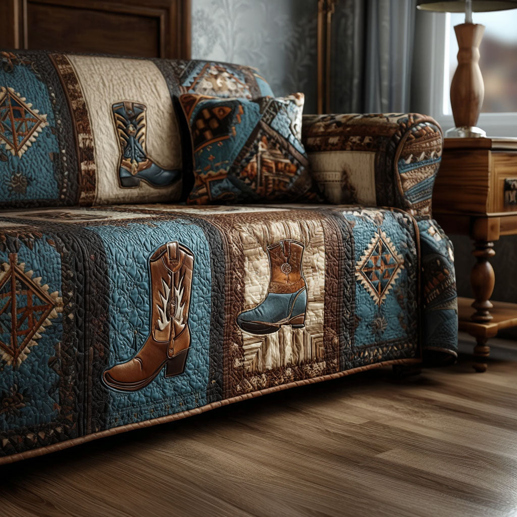 Cowboy Trails Quilted Sofa Cover Best Sofa Covers Native American Gifts For Him