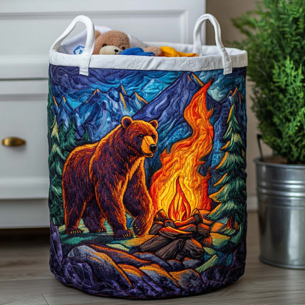 Cozy Bear Nest Quilted Laundry Basket Unique Laundry Basket Best Gifts For Dad