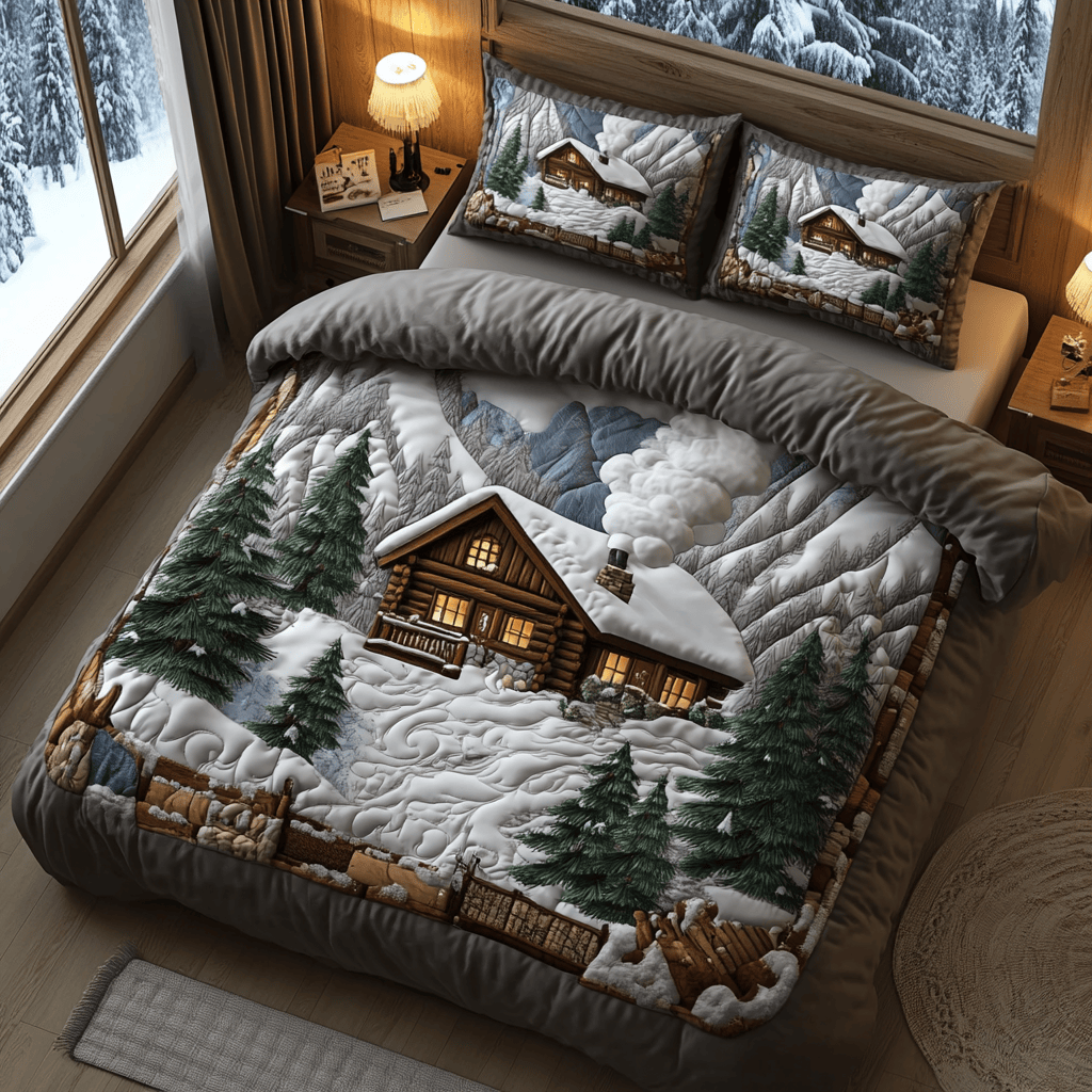 Cozy Cabin Charm Quilted Bedding Set Best Queen Sheets Best Family Gifts