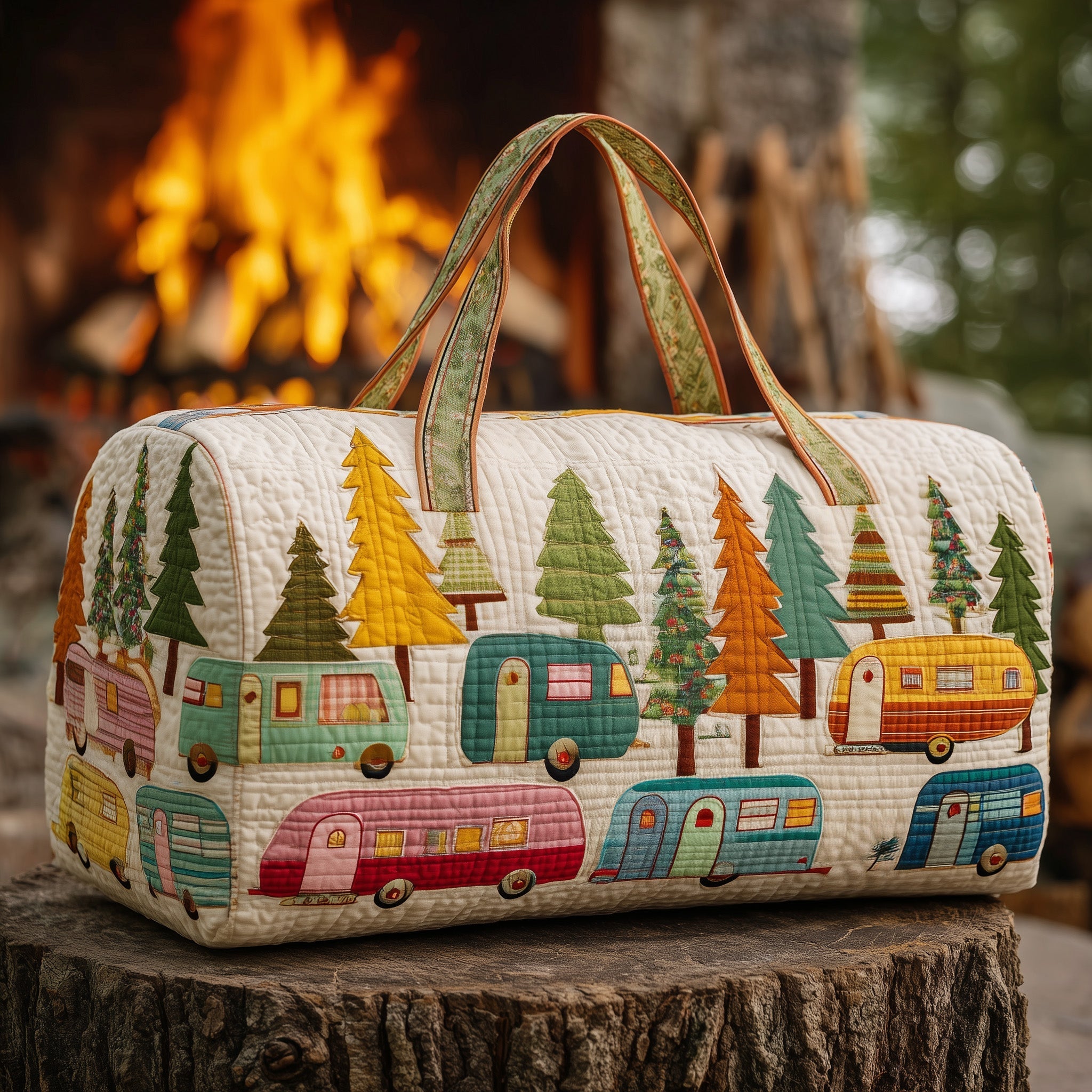 Cozy Camper Quilted Duffle Bag Best Travel Duffel Bag For Women Best Mothers Day Ideas