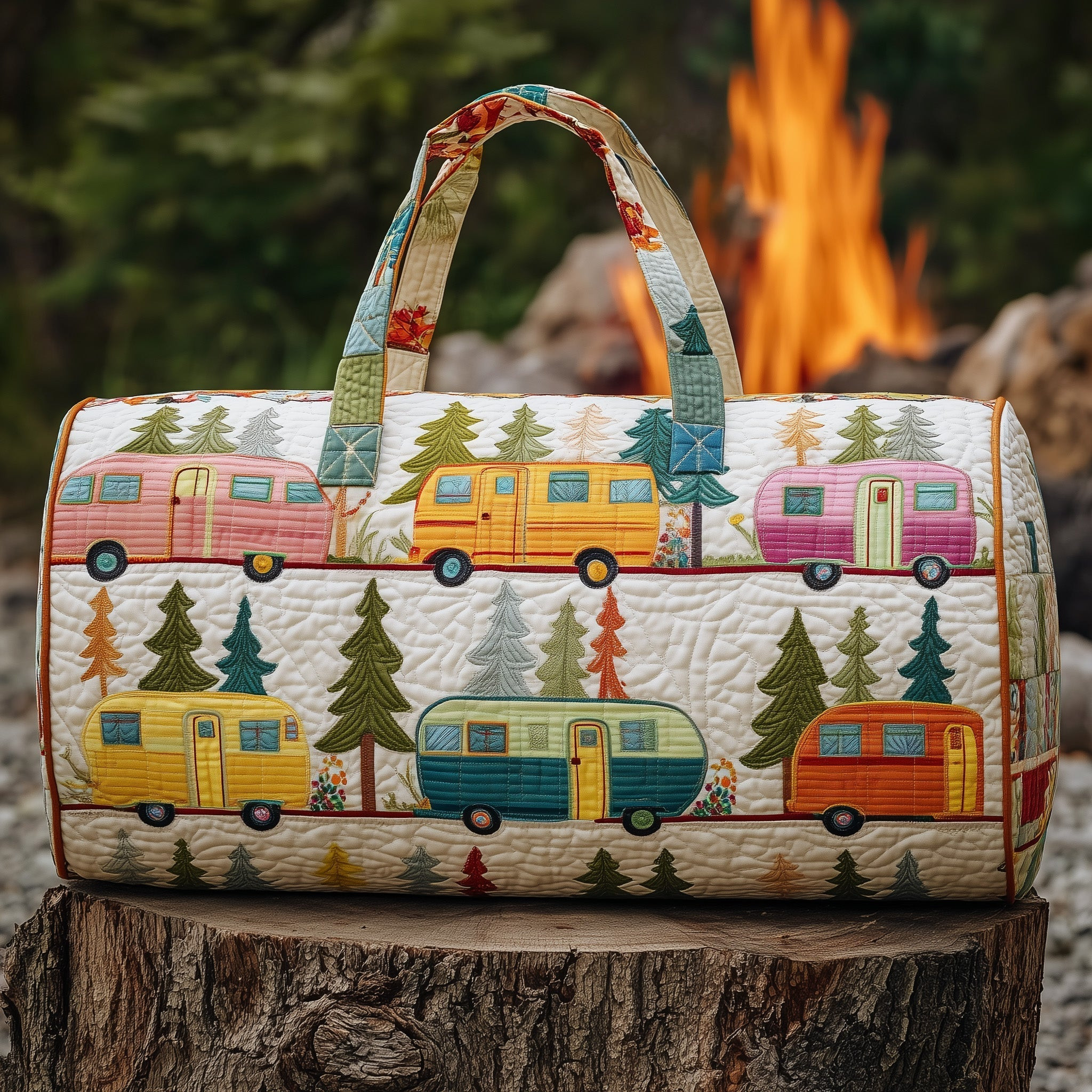 Cozy Camper Quilted Duffle Bag Duffle Bags For Women Ideas For Moms Birthday