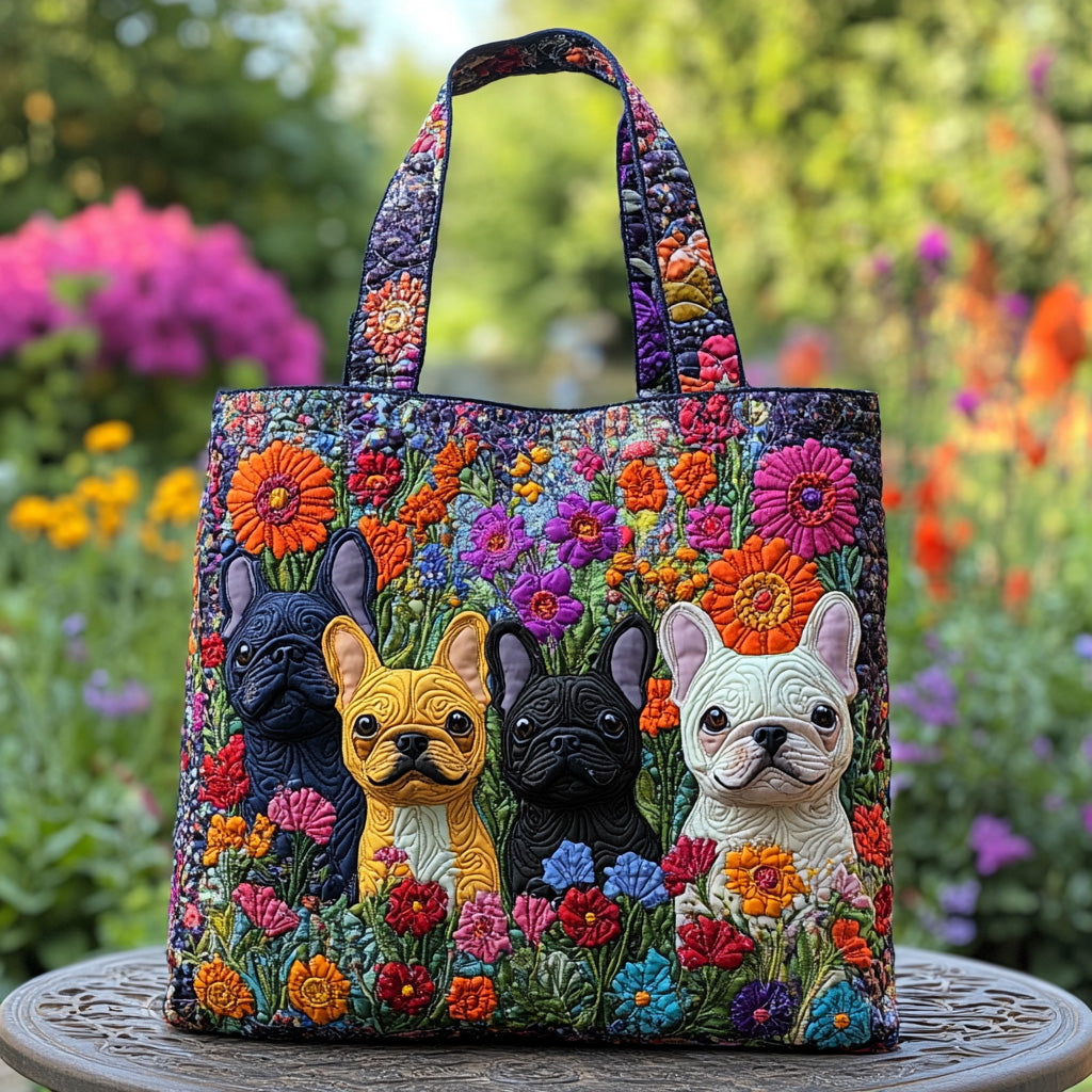 Cozy Chic Pup Quilted Tote Bag Trendy Shoulder Bags Best Mothers Day Present
