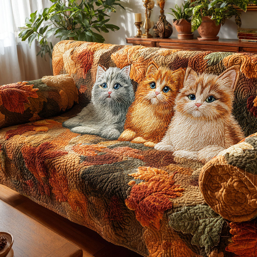 Cozy Companions Quilted Sofa Cover Sofa Chaise Cover Cat Christmas Gifts