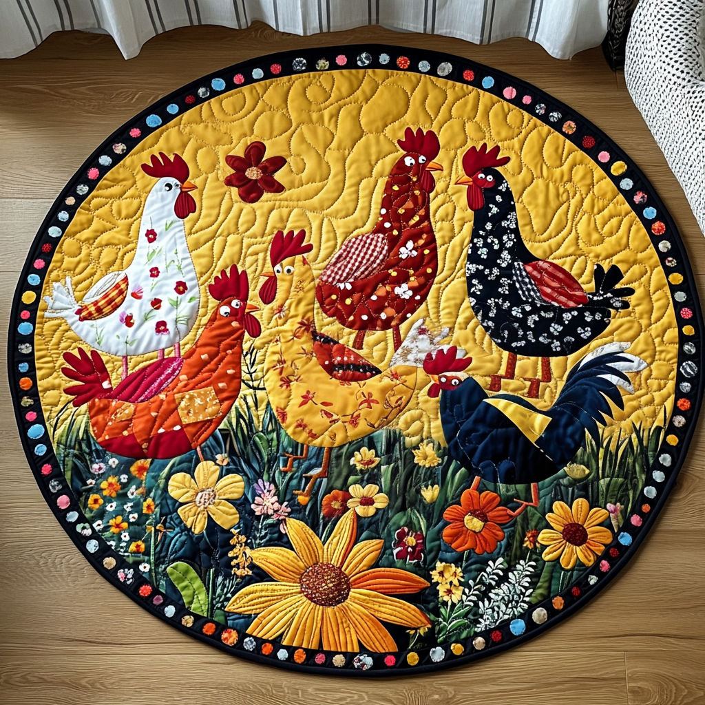 Cozy Coop Quilted Round Mat Home Decor Stores Christmas Presents For Chicken Lovers