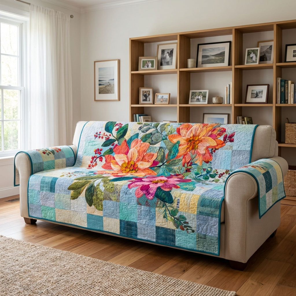 Cozy Cottage Quilted Sofa Cover Best Sofa Covers Mothers Birthday Gifts