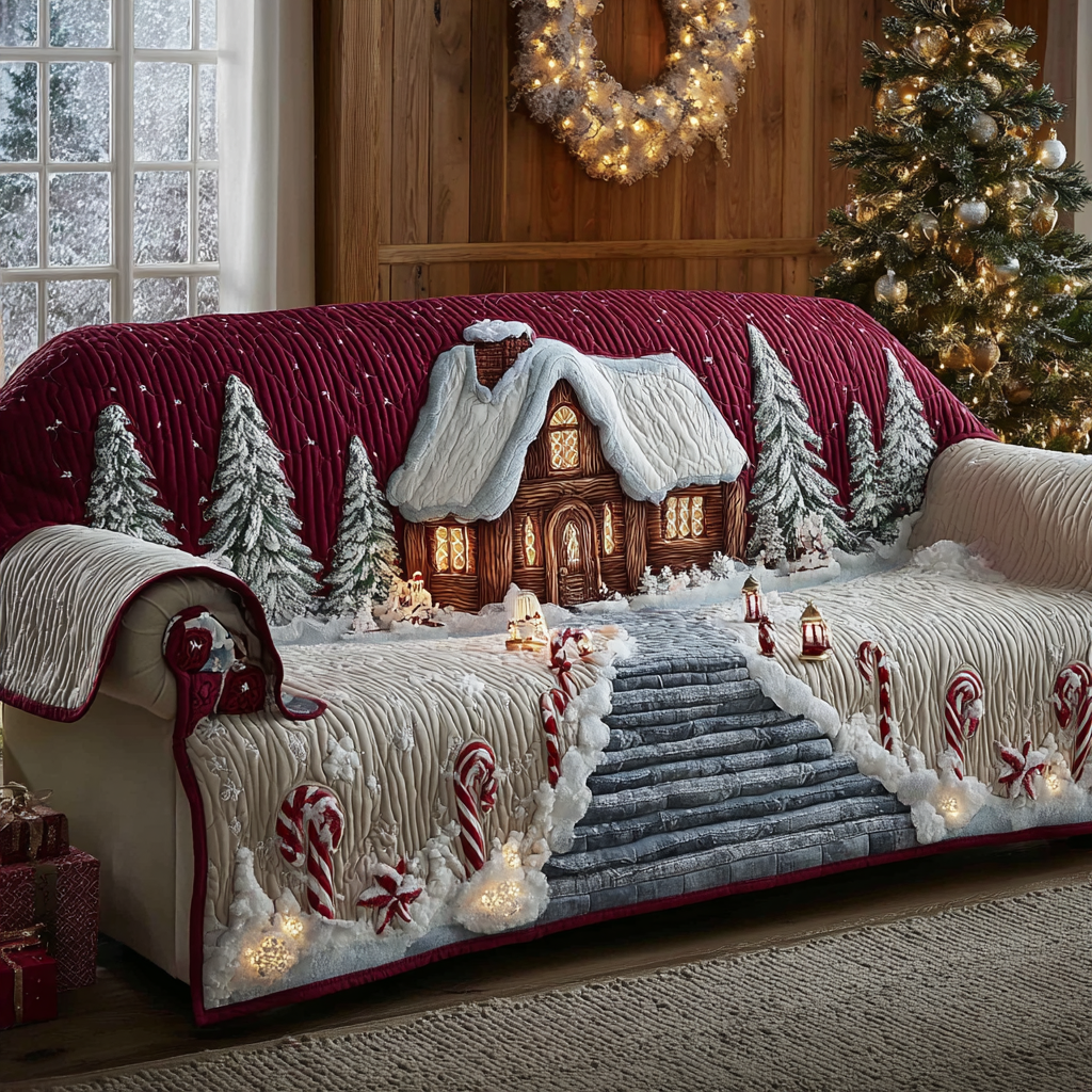 Cozy Cottage Quilted Sofa Cover Sofa Cover Set Family Xmas Presents