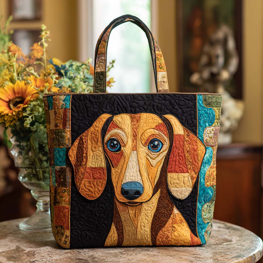 Cozy Dachshund Quilted Tote Bag Most Popular Shoulder Bags Christmas Gift Ideas For My Wife