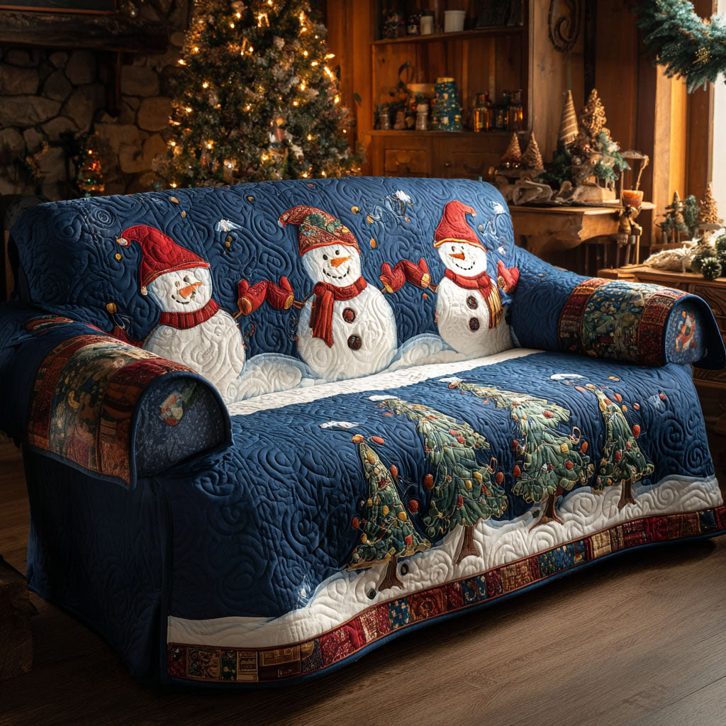 Cozy Frost Night Quilted Sofa Cover Couch Protector Christmas Presents For Wife