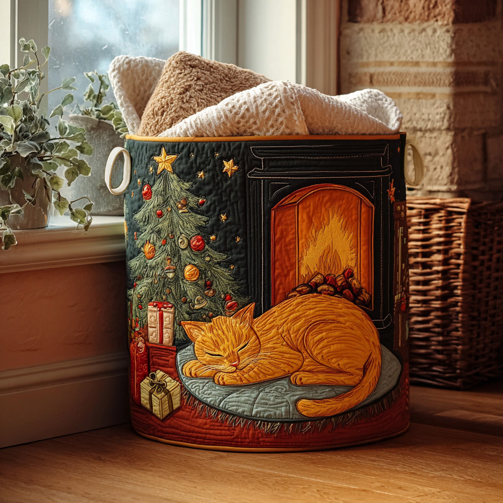 Cozy Hearth Quilted Laundry Basket Best Clothes Hamper Nana Christmas Gifts