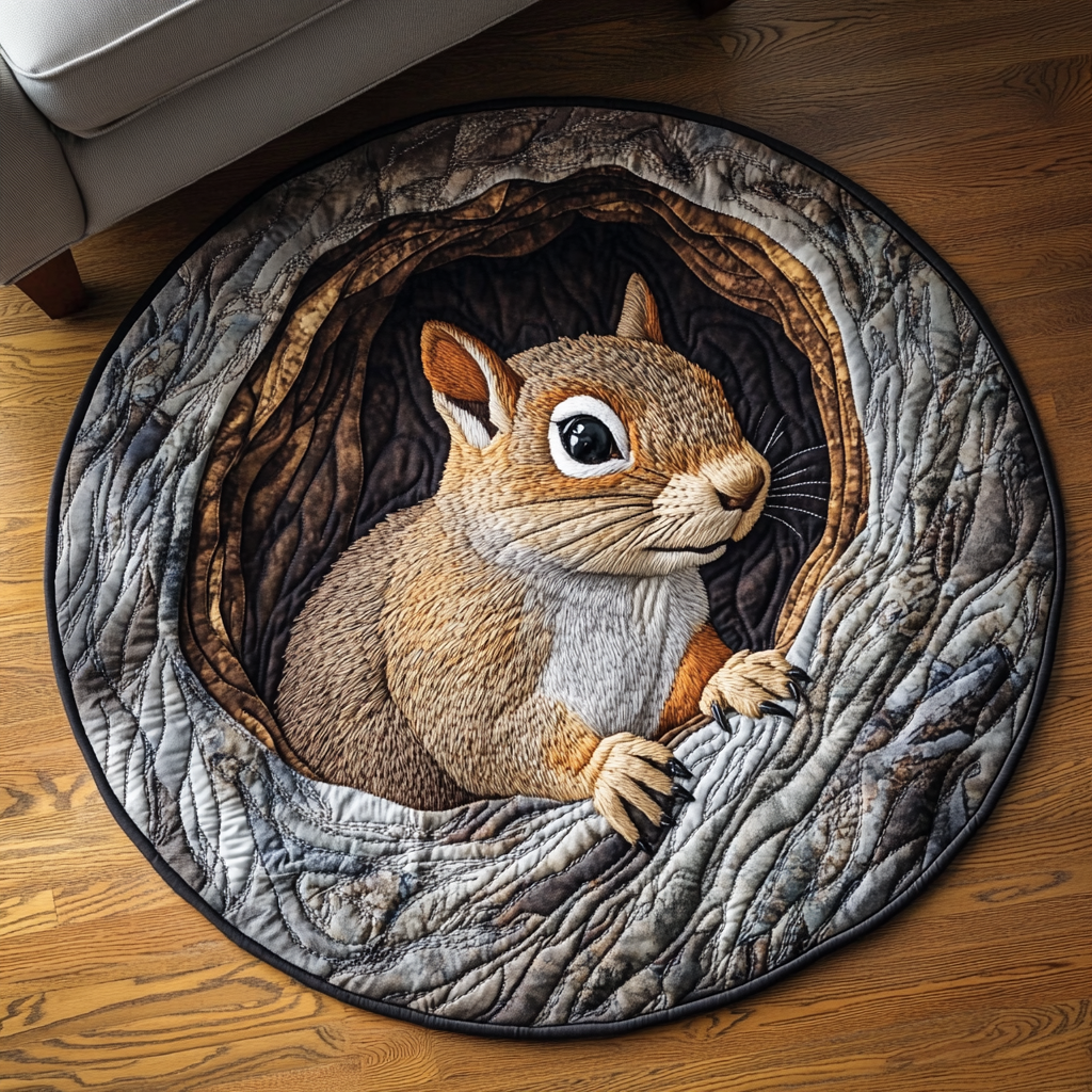 Cozy Nest Quilted Round Mat Indoor Round Rugs Fathers Day Delivery Gifts