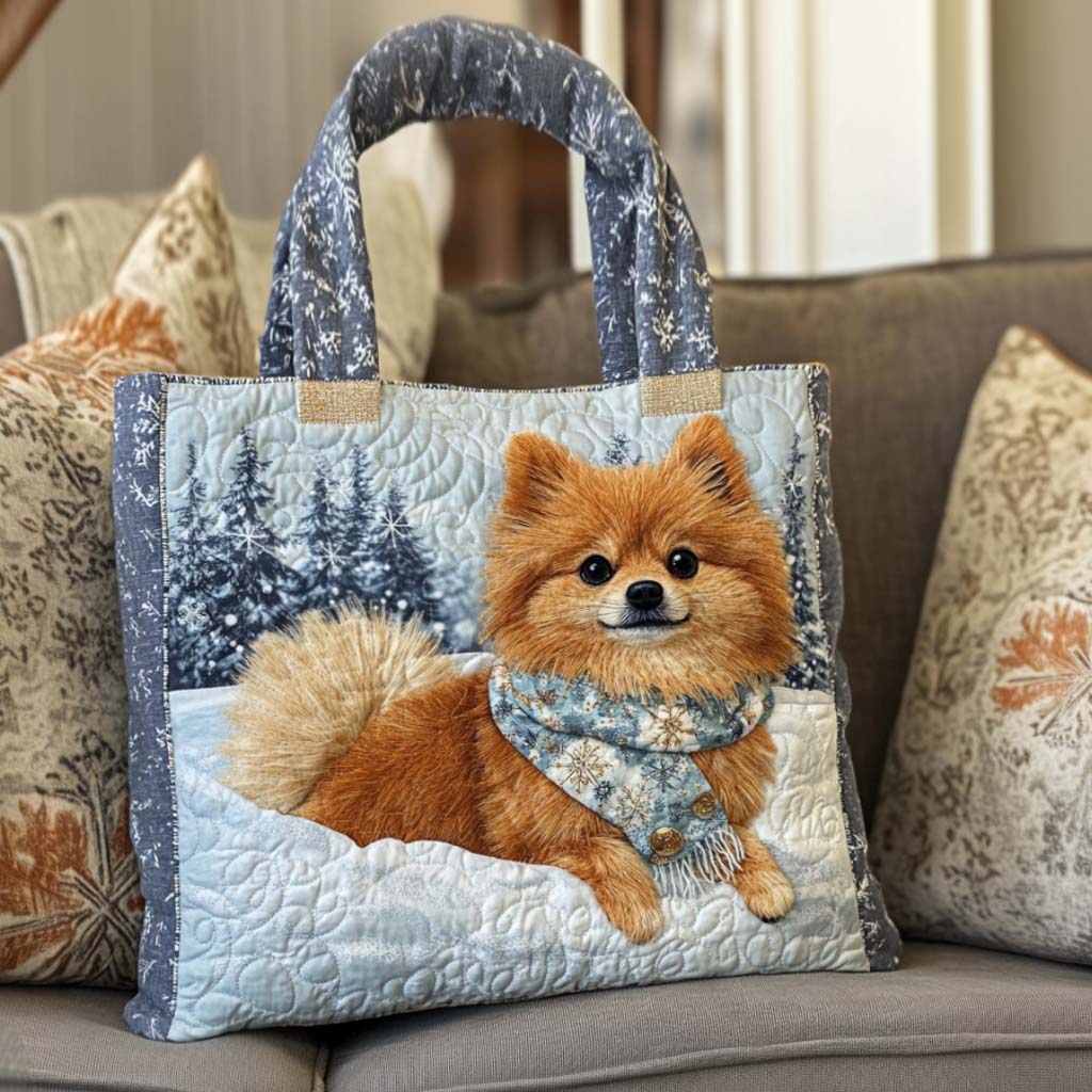 Cozy Pom Delight Quilted Tote Bag Best Shoulder Bags For Everyday Best Stocking Stuffers For Men