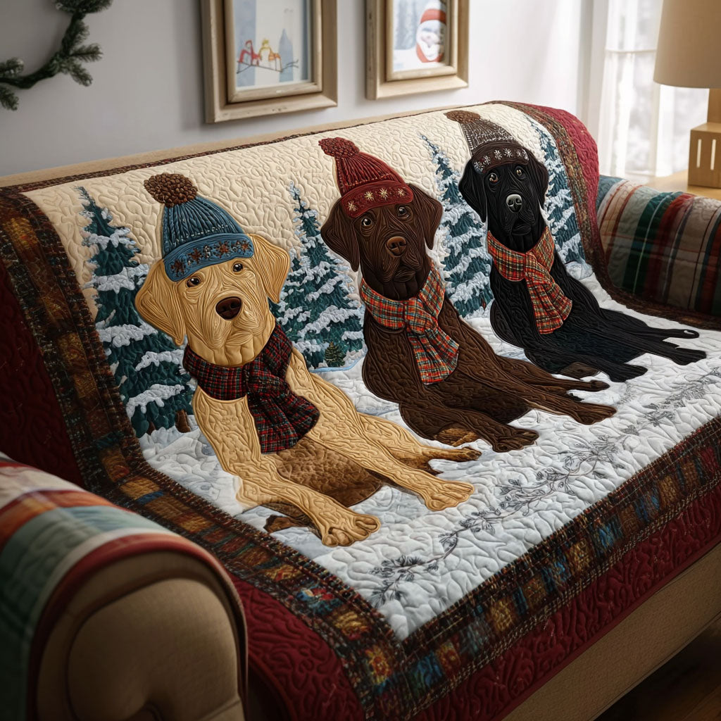 Cozy Retriever Quilted Sofa Cover Christmas Couch Covers Good Presents For Dog Lovers