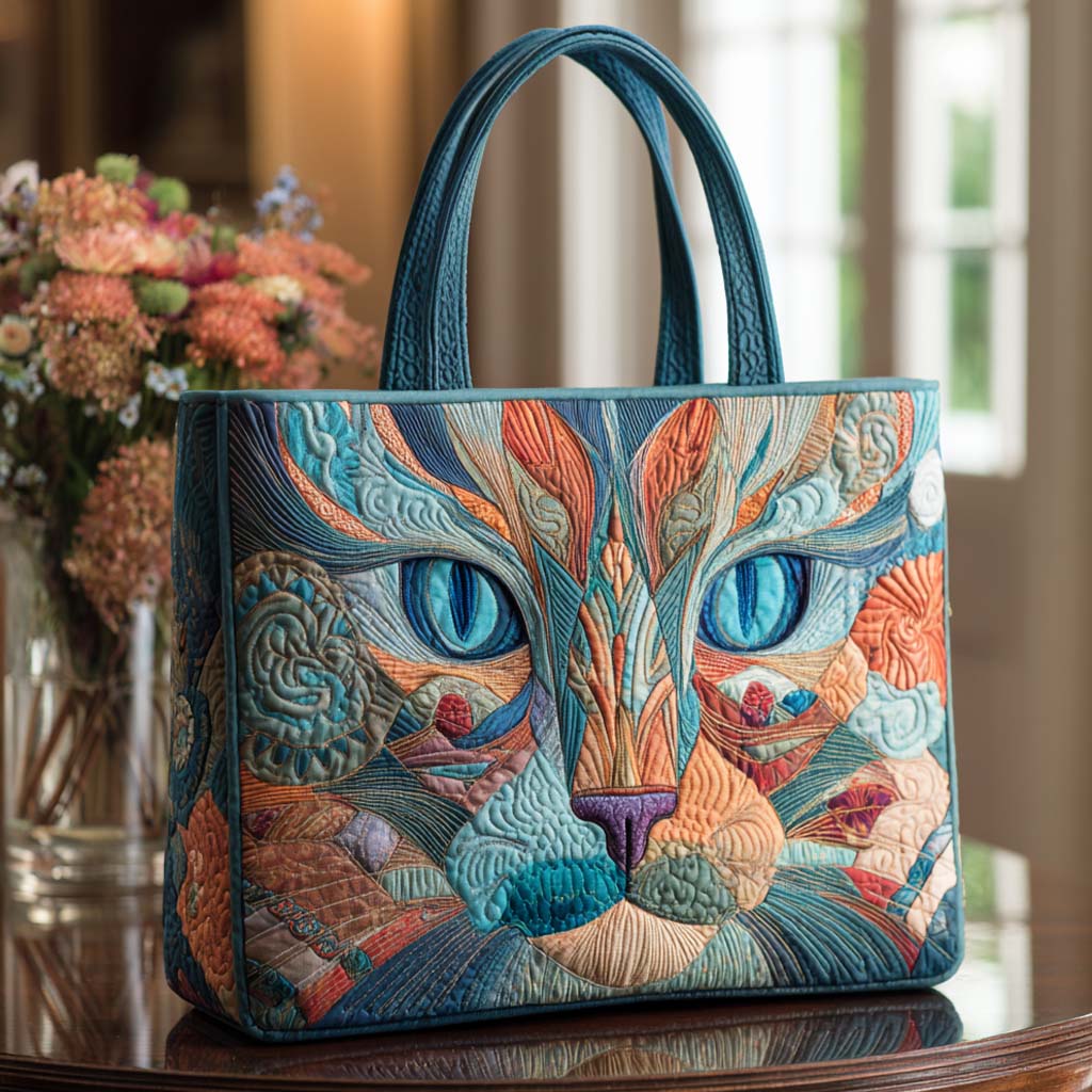 Cozy Whiskers Quilted Tote Bag Best Totes Gifts For Mum From Daughter