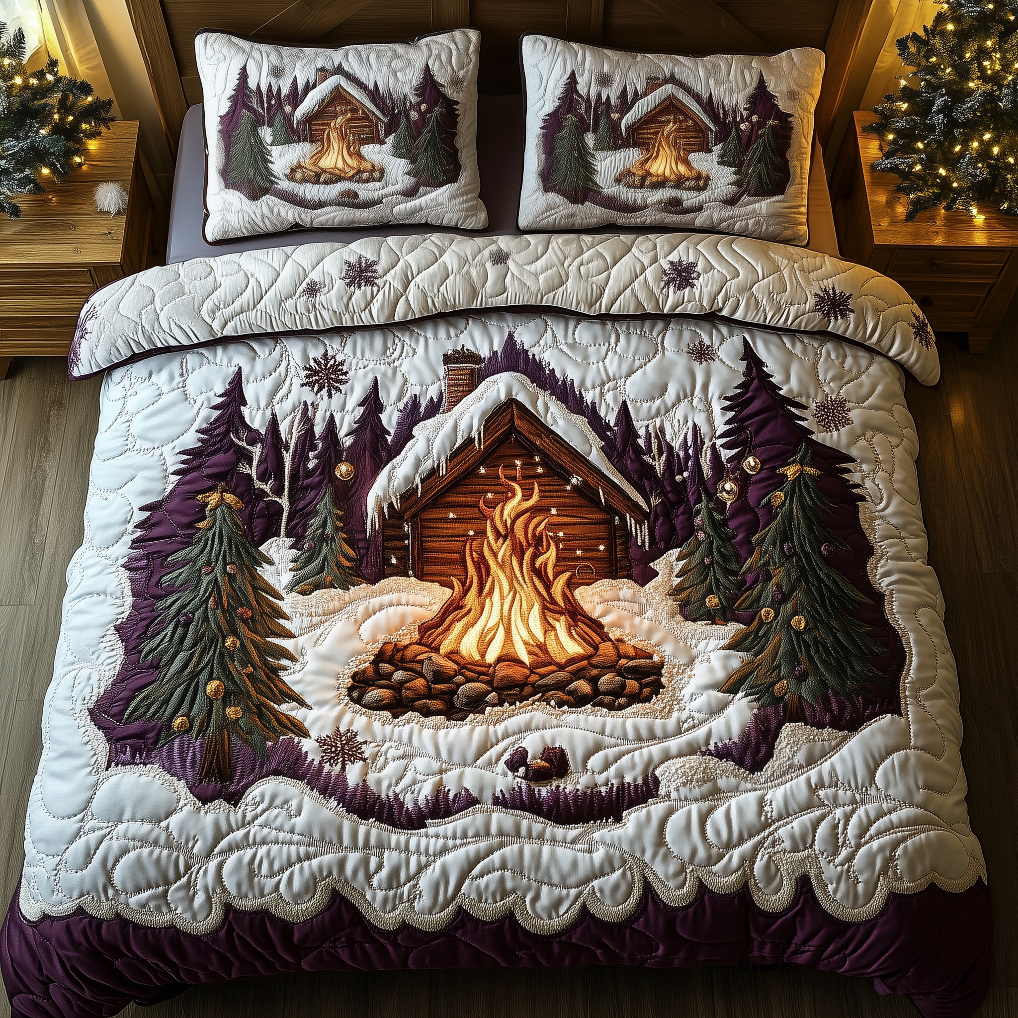 Cozy Winter Quilted Bedding Set Christmas Room Ideas Xmas Gifts For Men