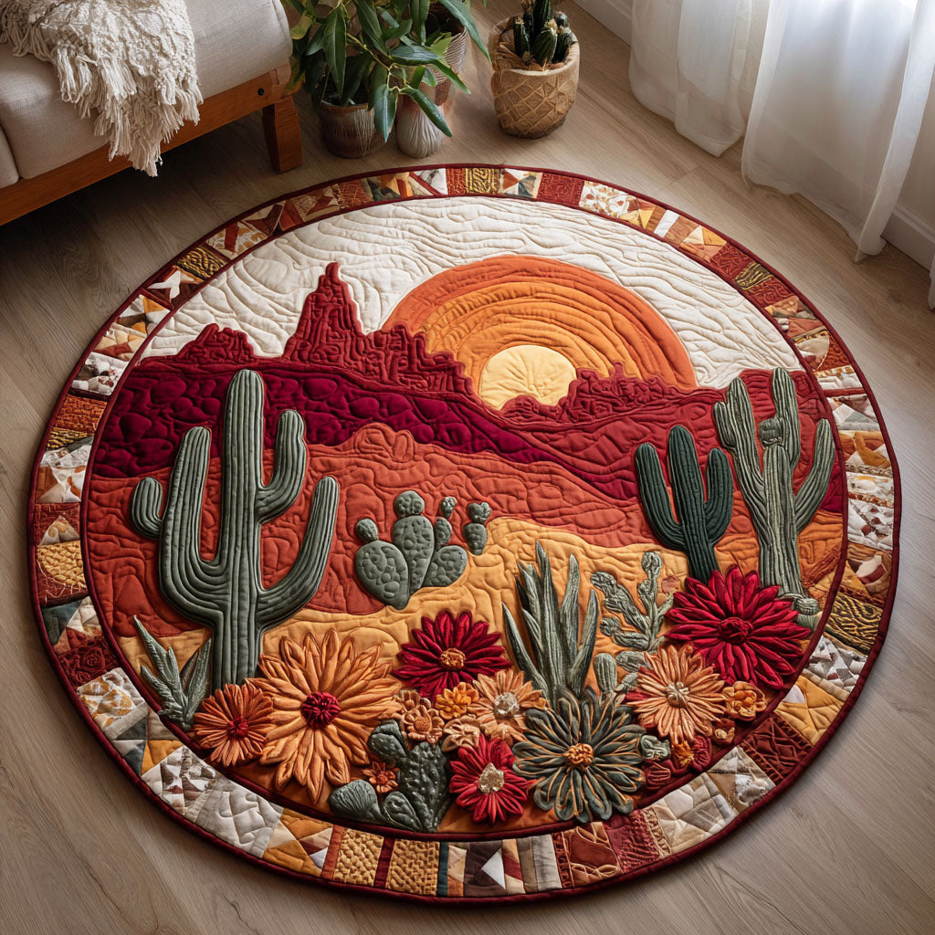 Crimson Dusk Quilted Round Mat Round Mats For Sale Western Cowboy Gifts For Dad