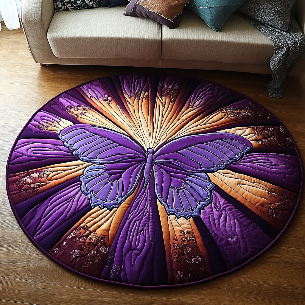 Crimson Wings Quilted Round Mat Room Decor Mothers Birthday Gifts